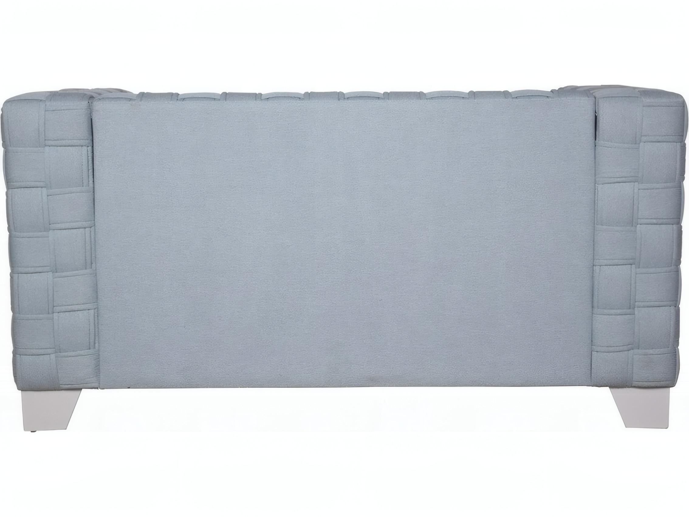 Acme Furniture Saree Light Teal Chenille White Blue Upholstered Loveseat