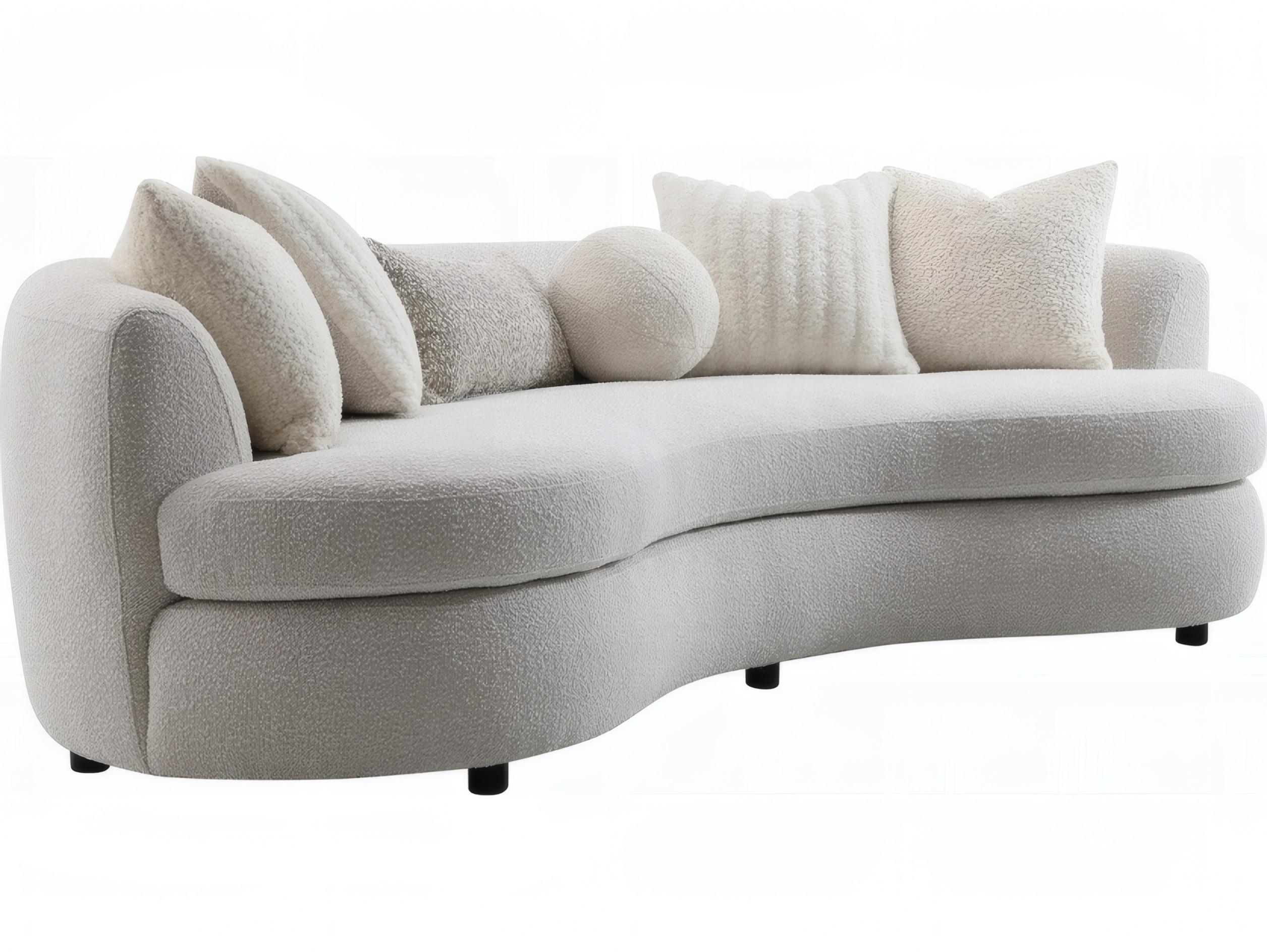 Acme Furniture Beige Boucle Upholstered Sofa