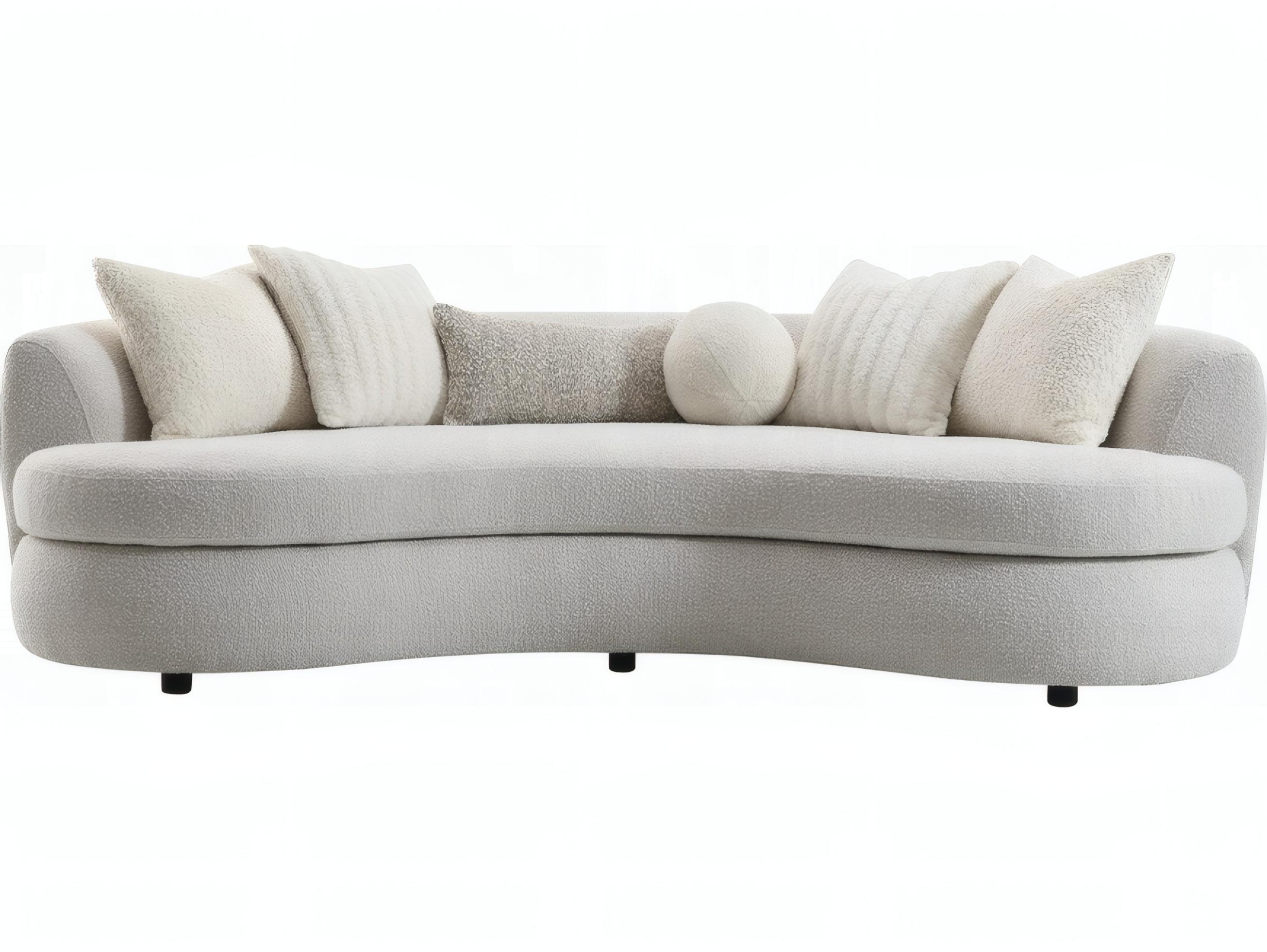 Acme Furniture Beige Boucle Upholstered Sofa