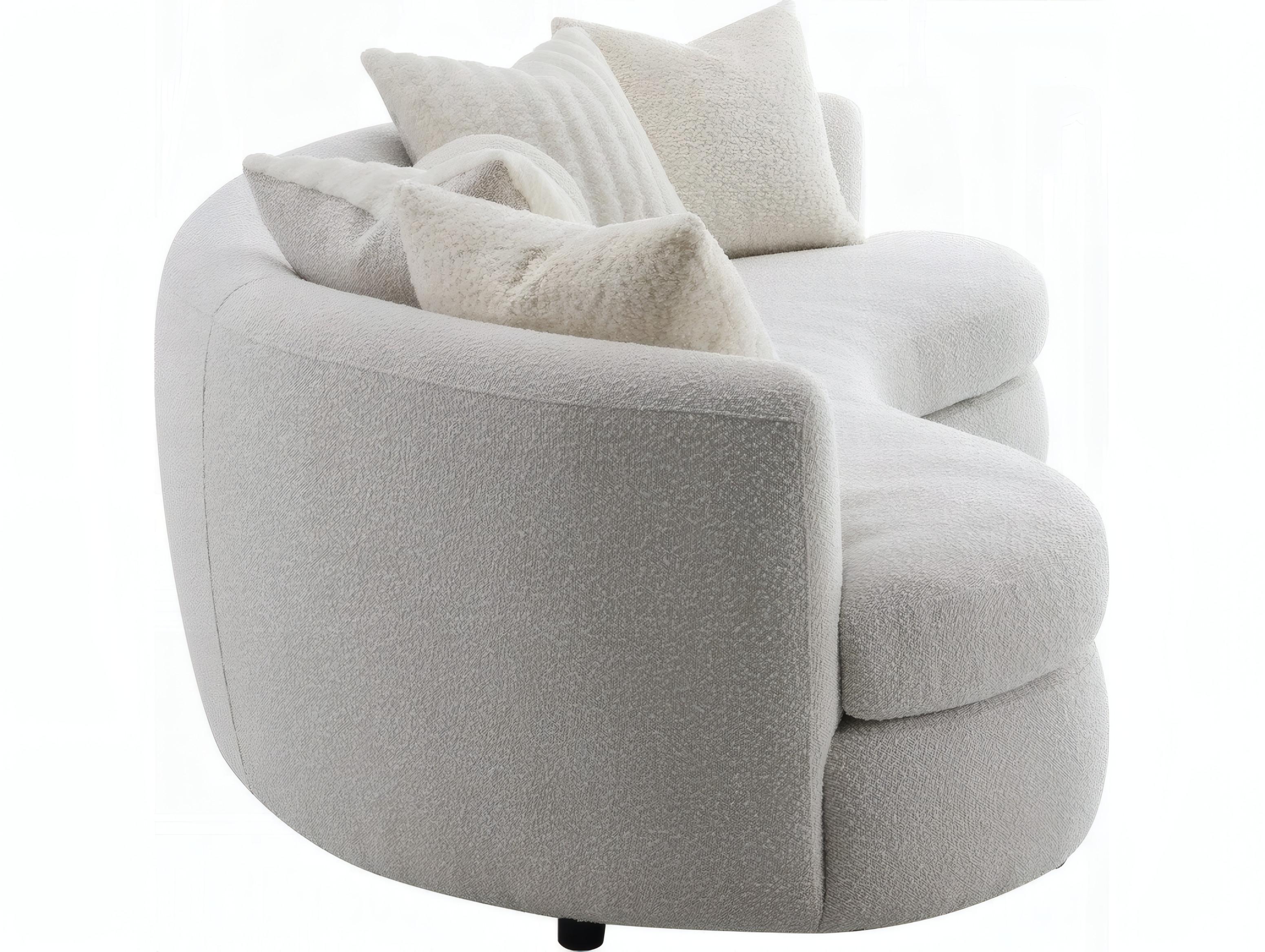 Acme Furniture Beige Boucle Upholstered Sofa