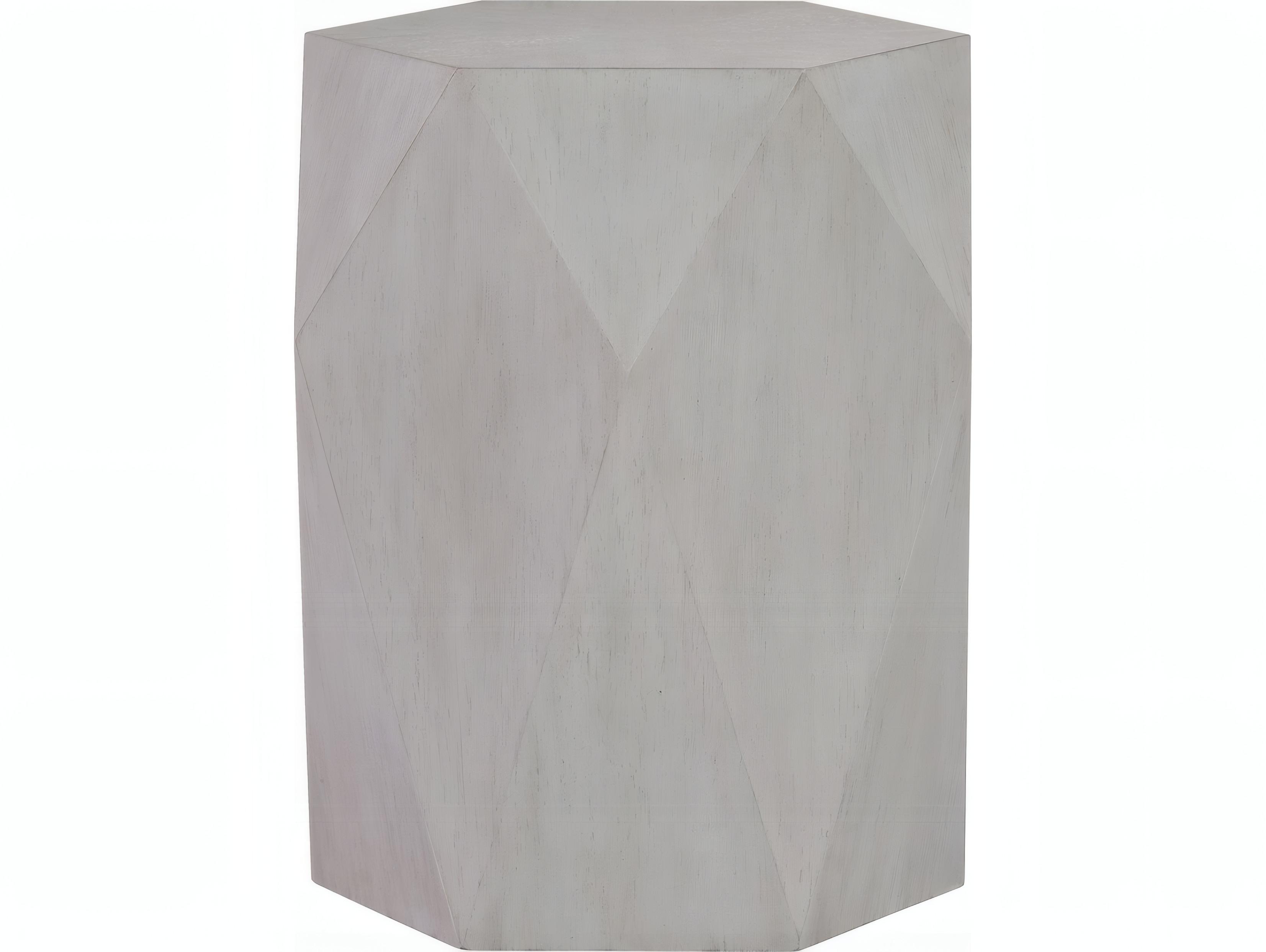 Acme Furniture Hanniel Hexagon Wood Antique White End Table