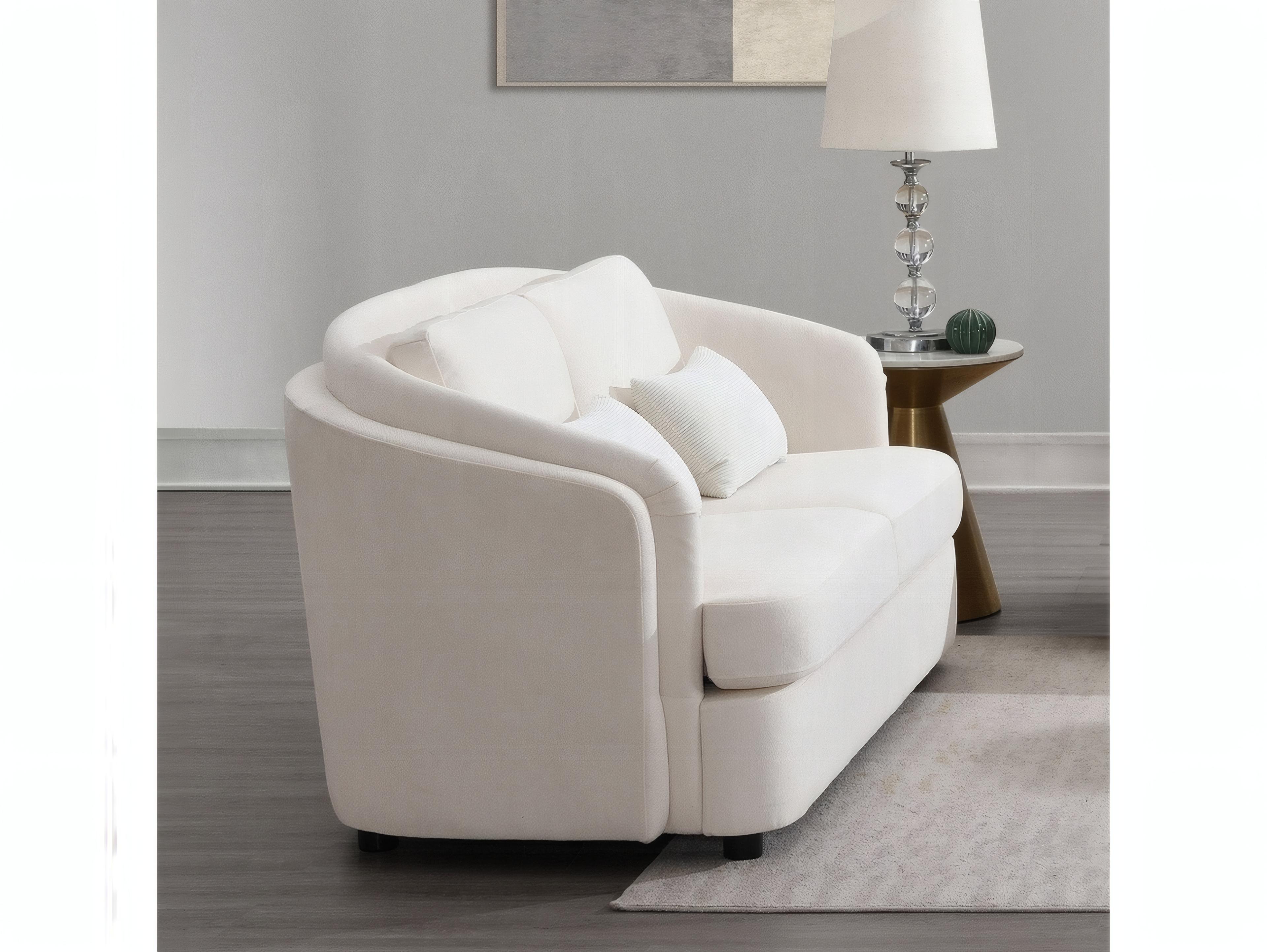 Acme Furniture Mariko Beige Linen Upholstered Loveseat