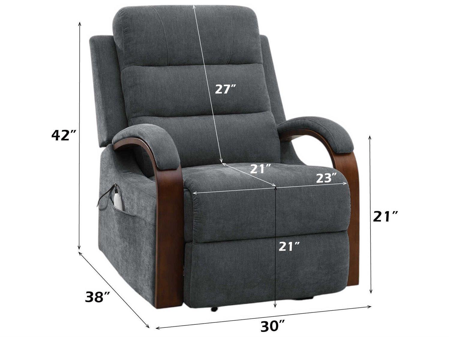 Acme Furniture Kayla Gray Chenille Upholstered Recliner