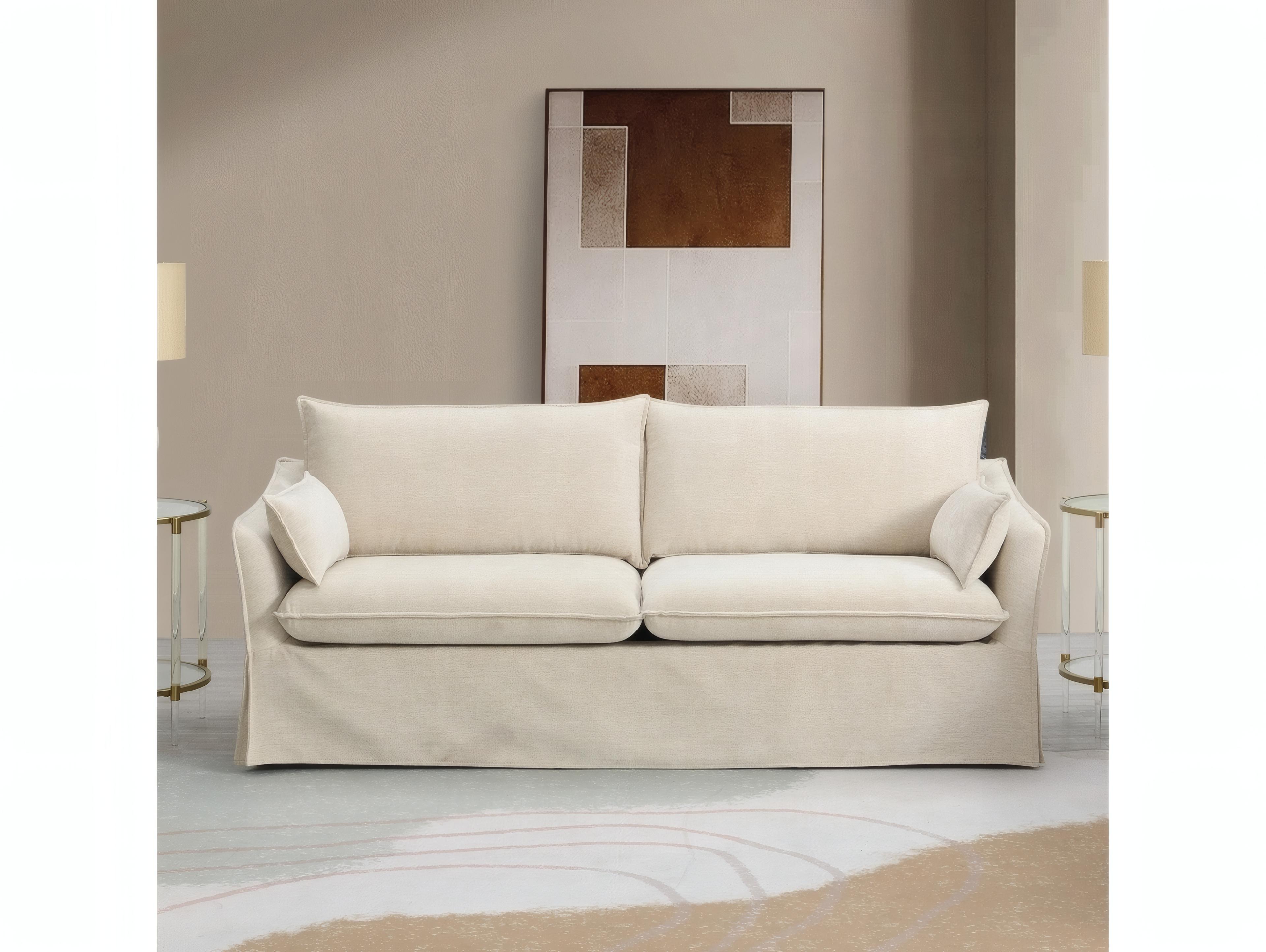 Acme Furniture Shane Beige Linen Upholstered Sofa