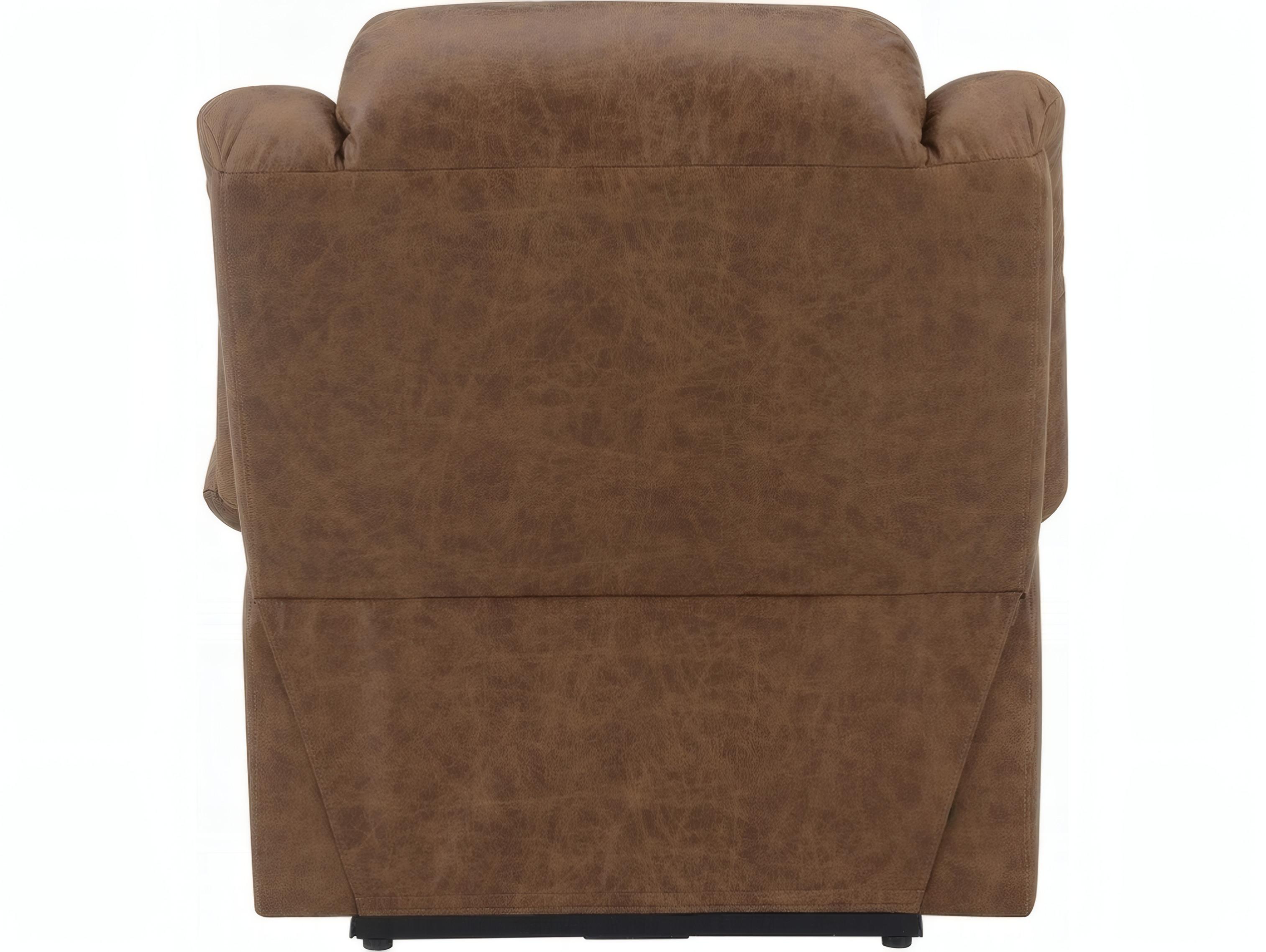 Acme Furniture Omarion Brown Polished Microfiber Upholstered Recliner