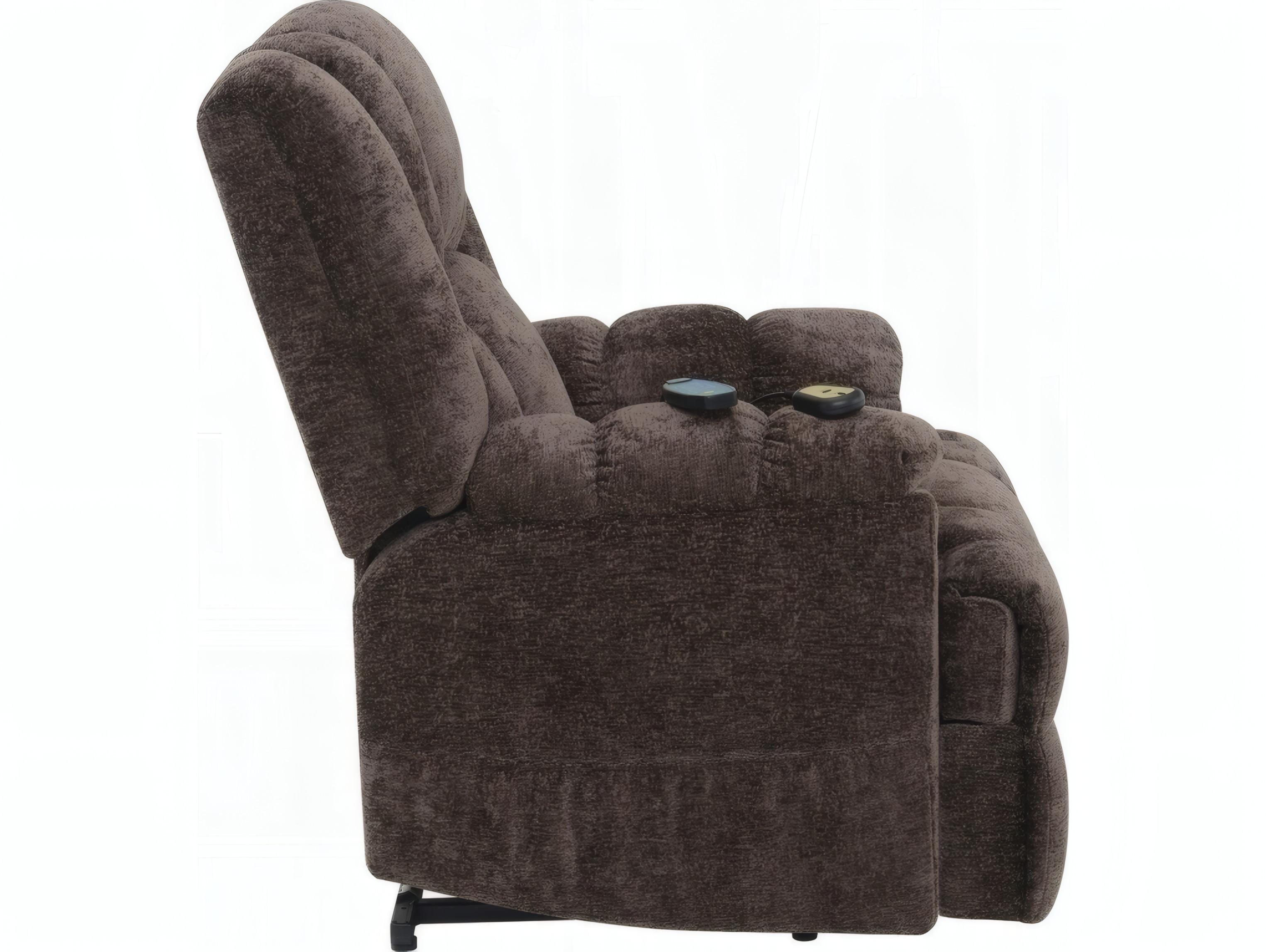 Acme Furniture Pacay Brown Chenille Upholstered Recliner