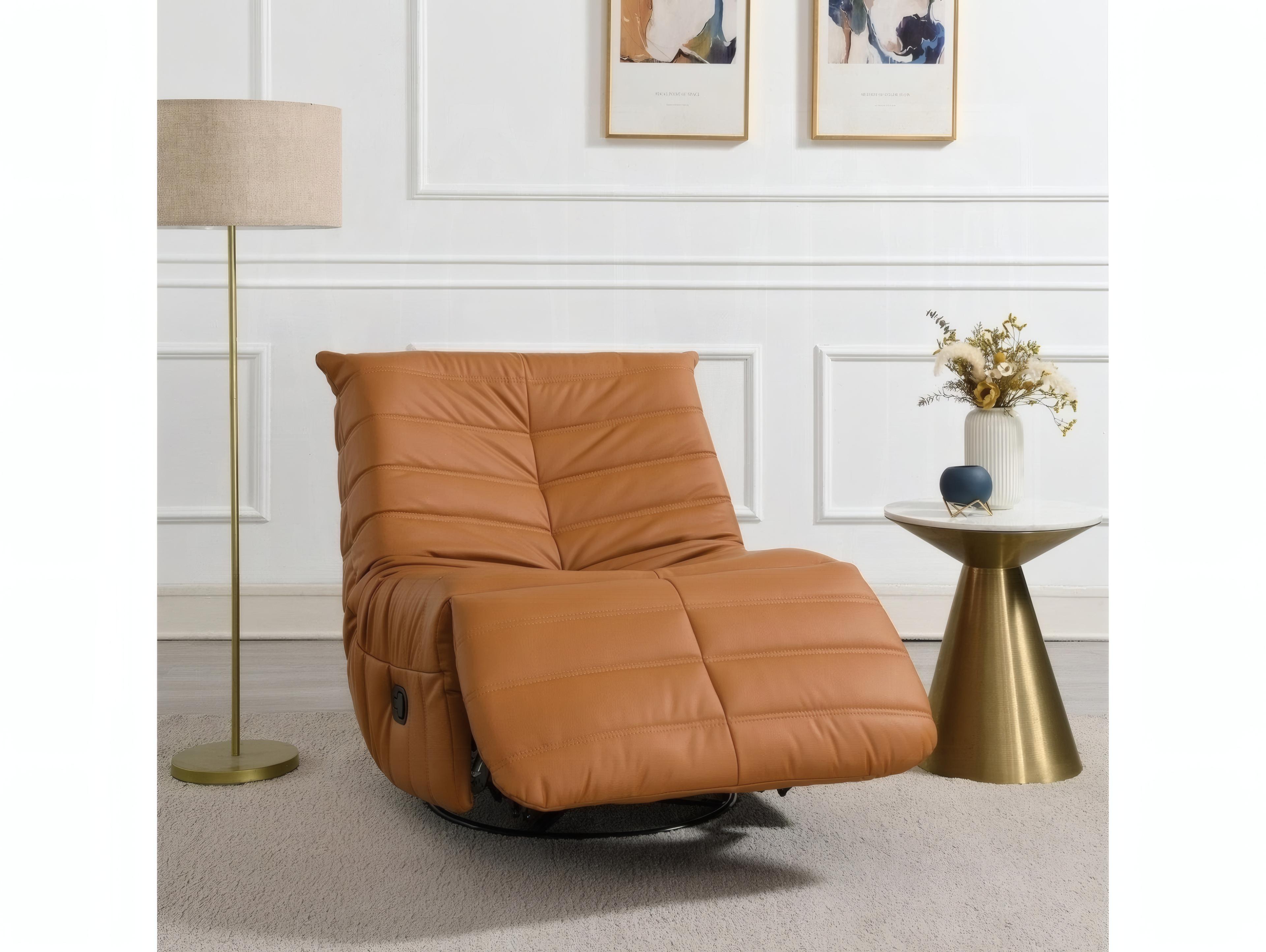 Acme Furniture Talmon Orange Faux Leather Chair