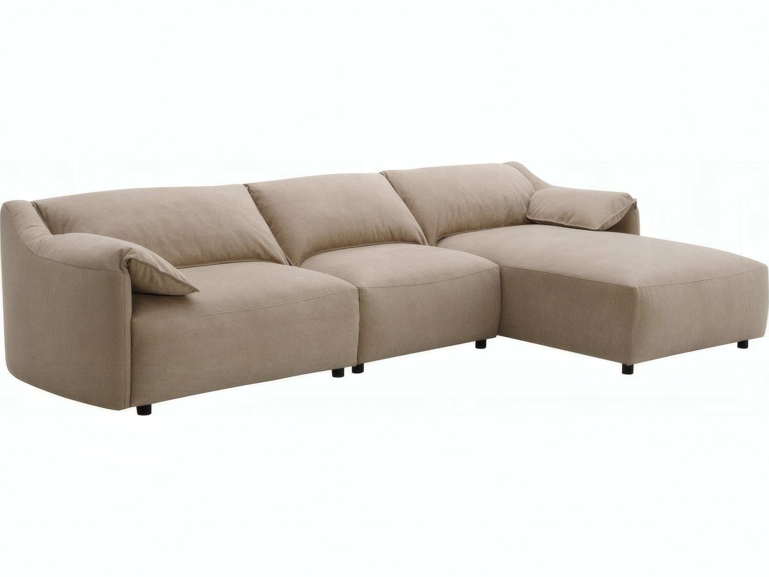 Acme Furniture Veata Suede Upholstered Sectional Sofa