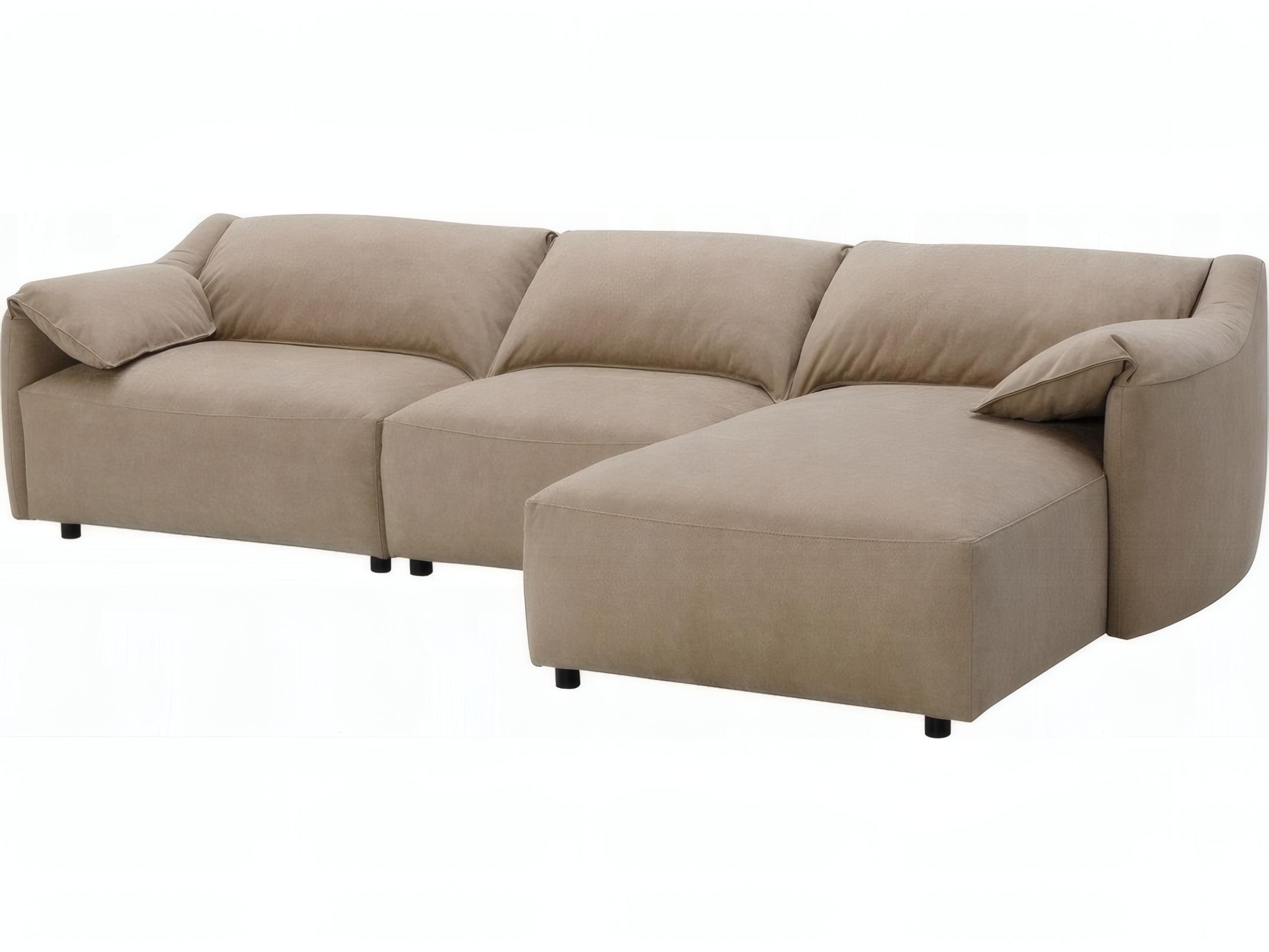 Acme Furniture Veata Suede Upholstered Sectional Sofa
