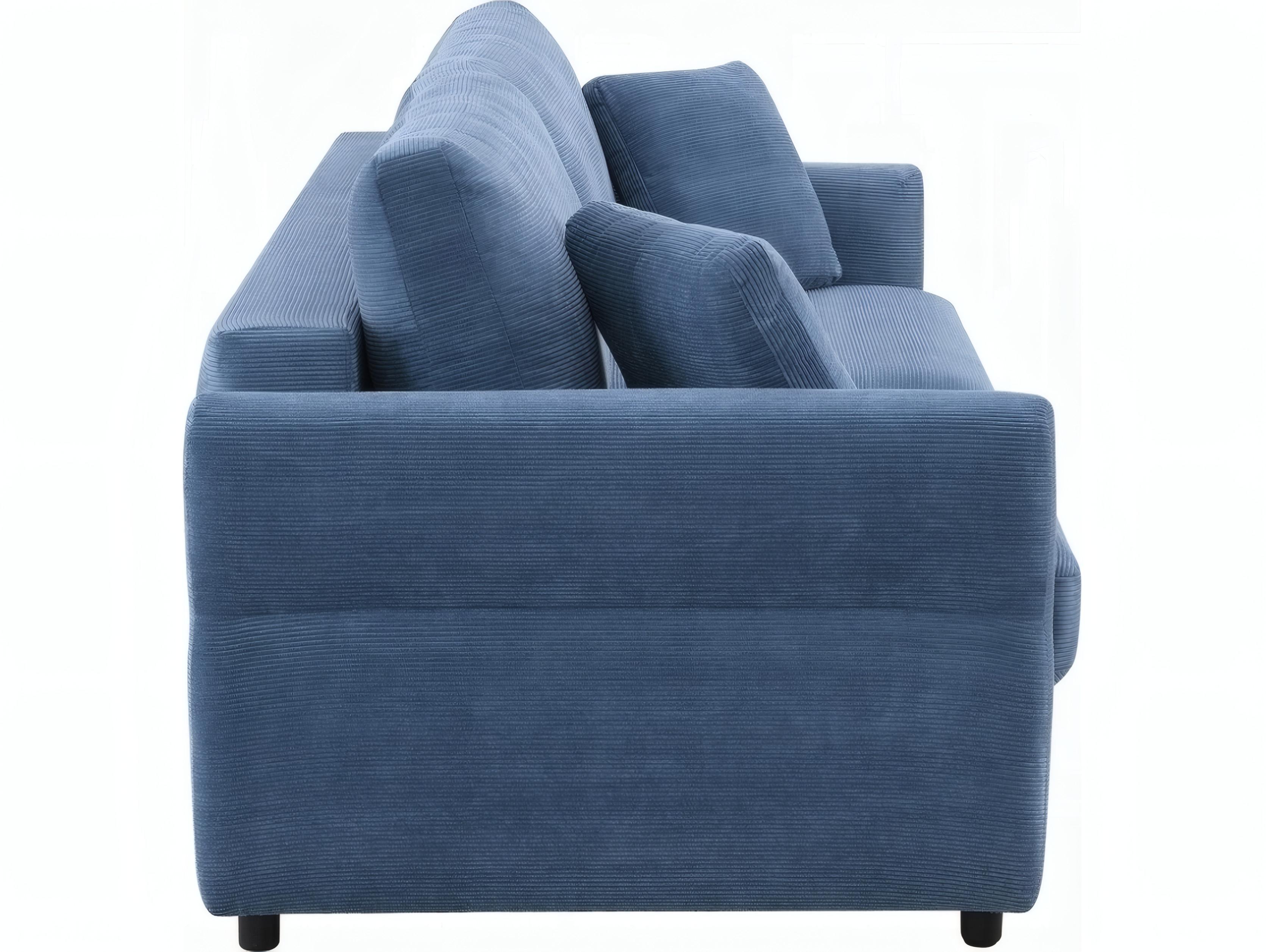 Acme Furniture Haran Blue Fabric Upholstered Sofa Bed