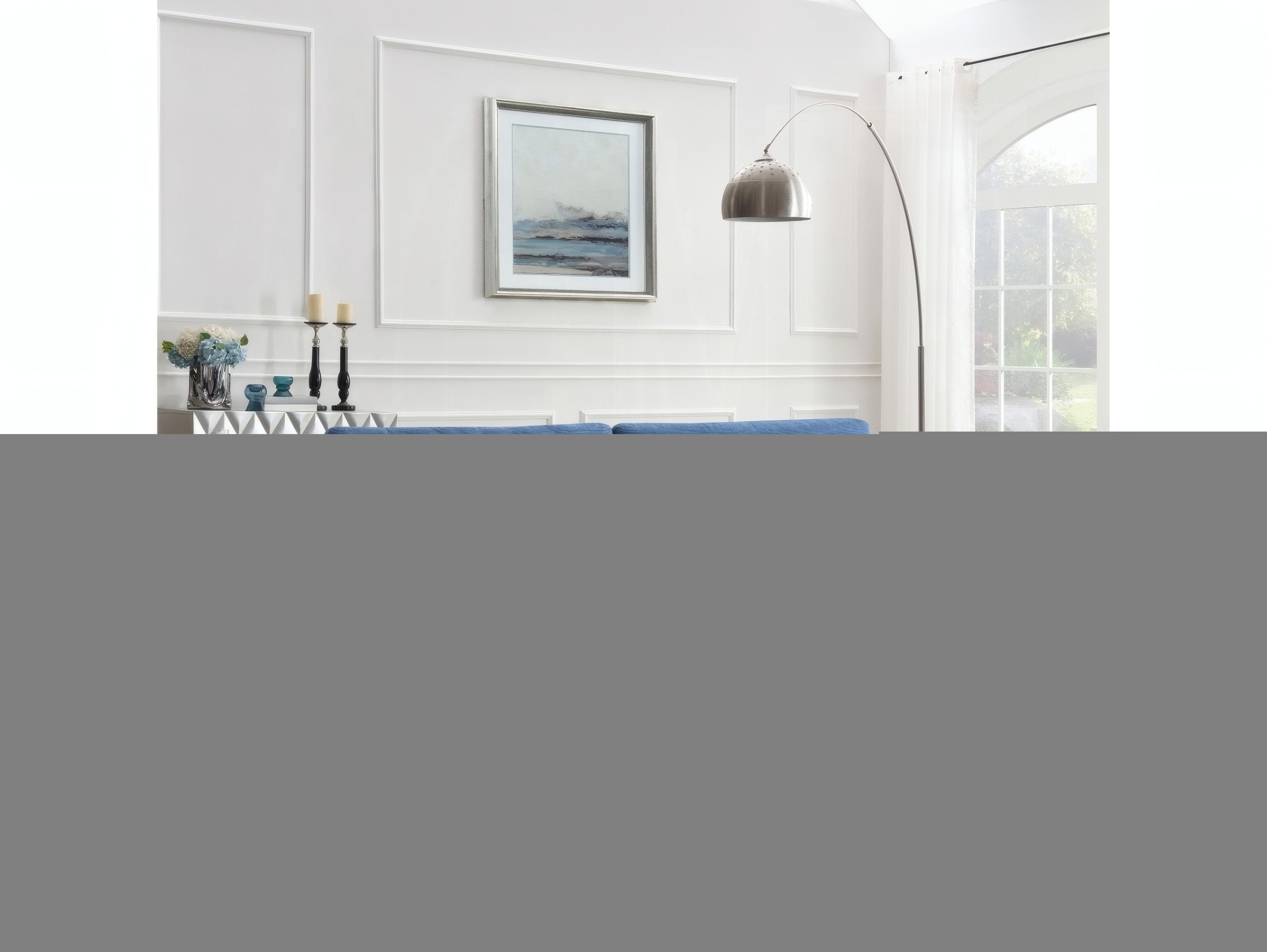 Acme Furniture Haran Blue Fabric Upholstered Sofa Bed