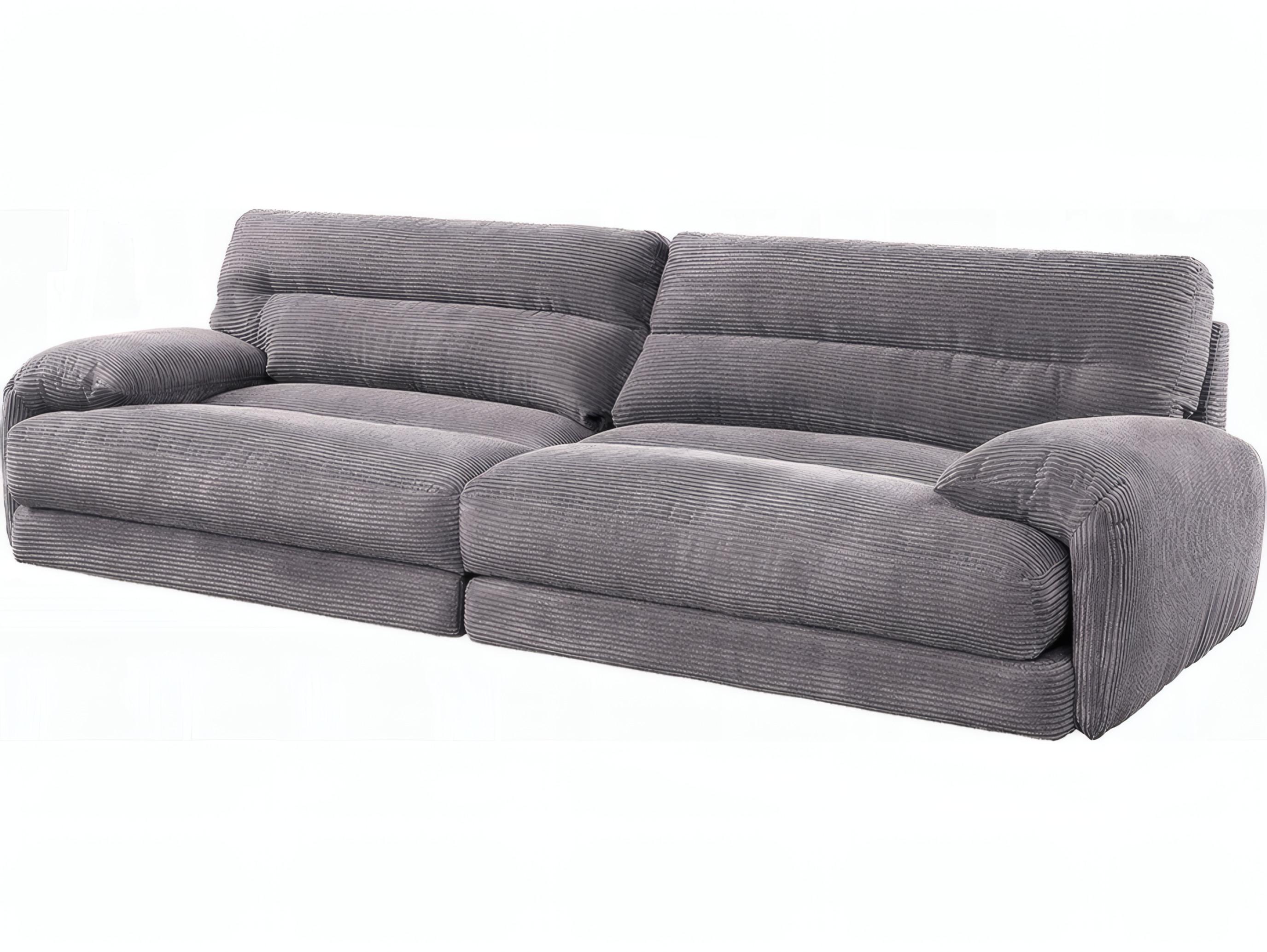 Acme Furniture Cadenza Gray Corduroy Upholstered Sofa