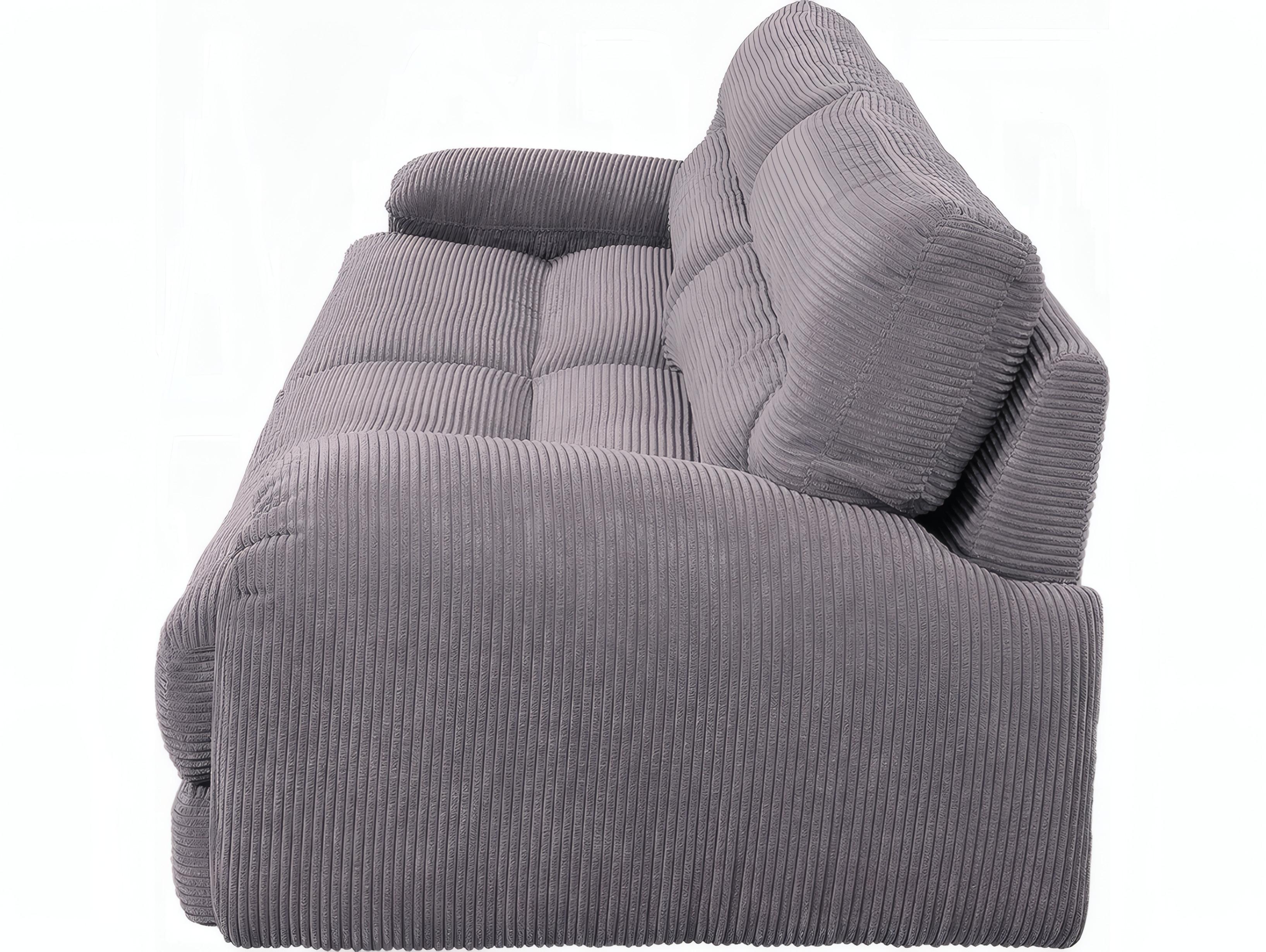Acme Furniture Cadenza Gray Corduroy Upholstered Sofa