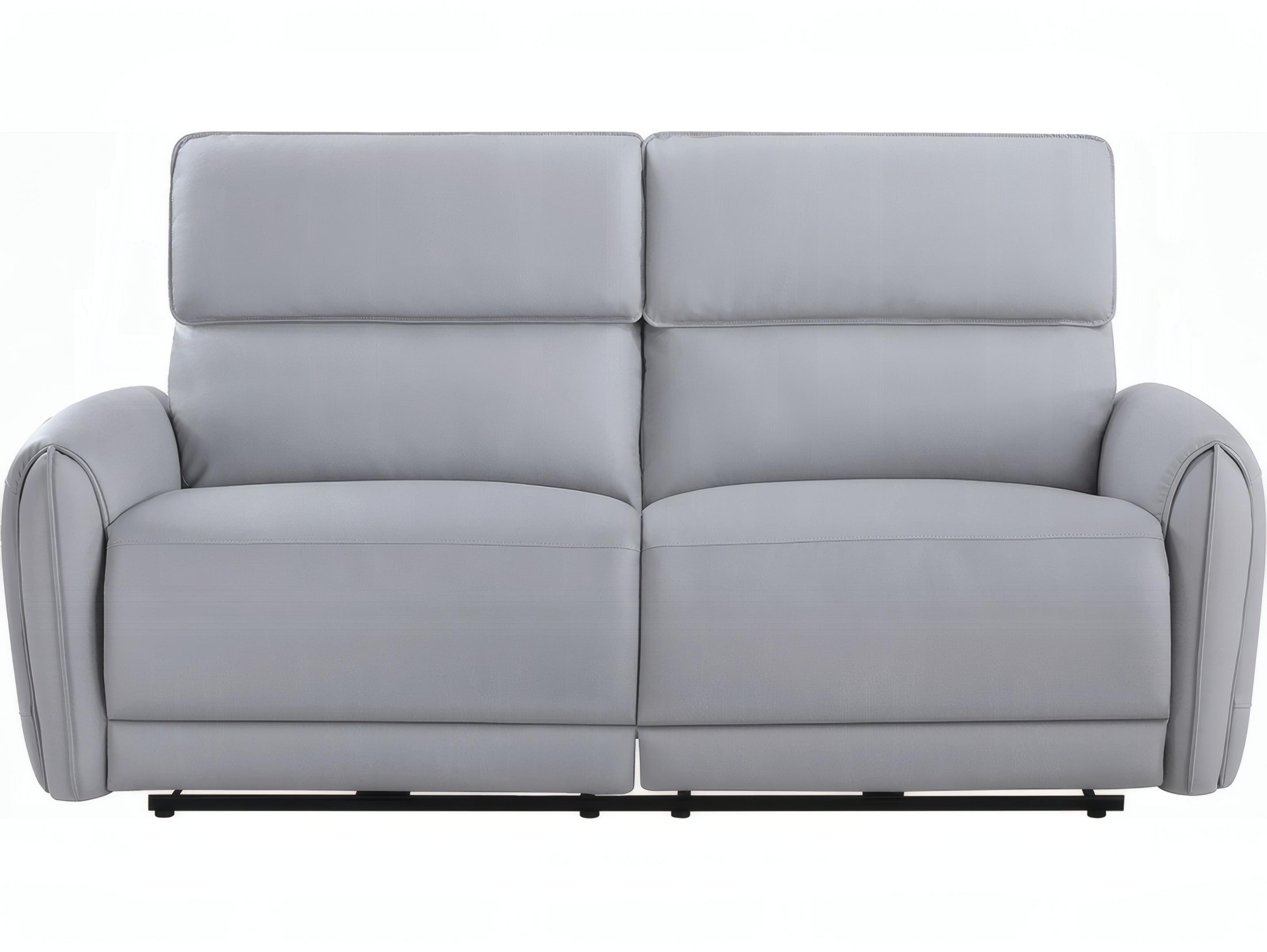 Acme Furniture Jeromie Gray Synthetic Leather Faux Sofa