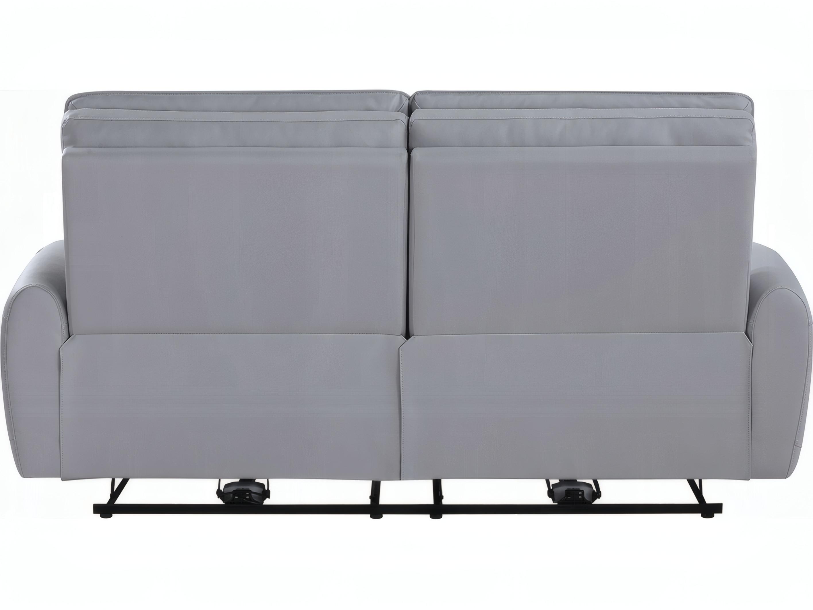 Acme Furniture Jeromie Gray Synthetic Leather Faux Sofa