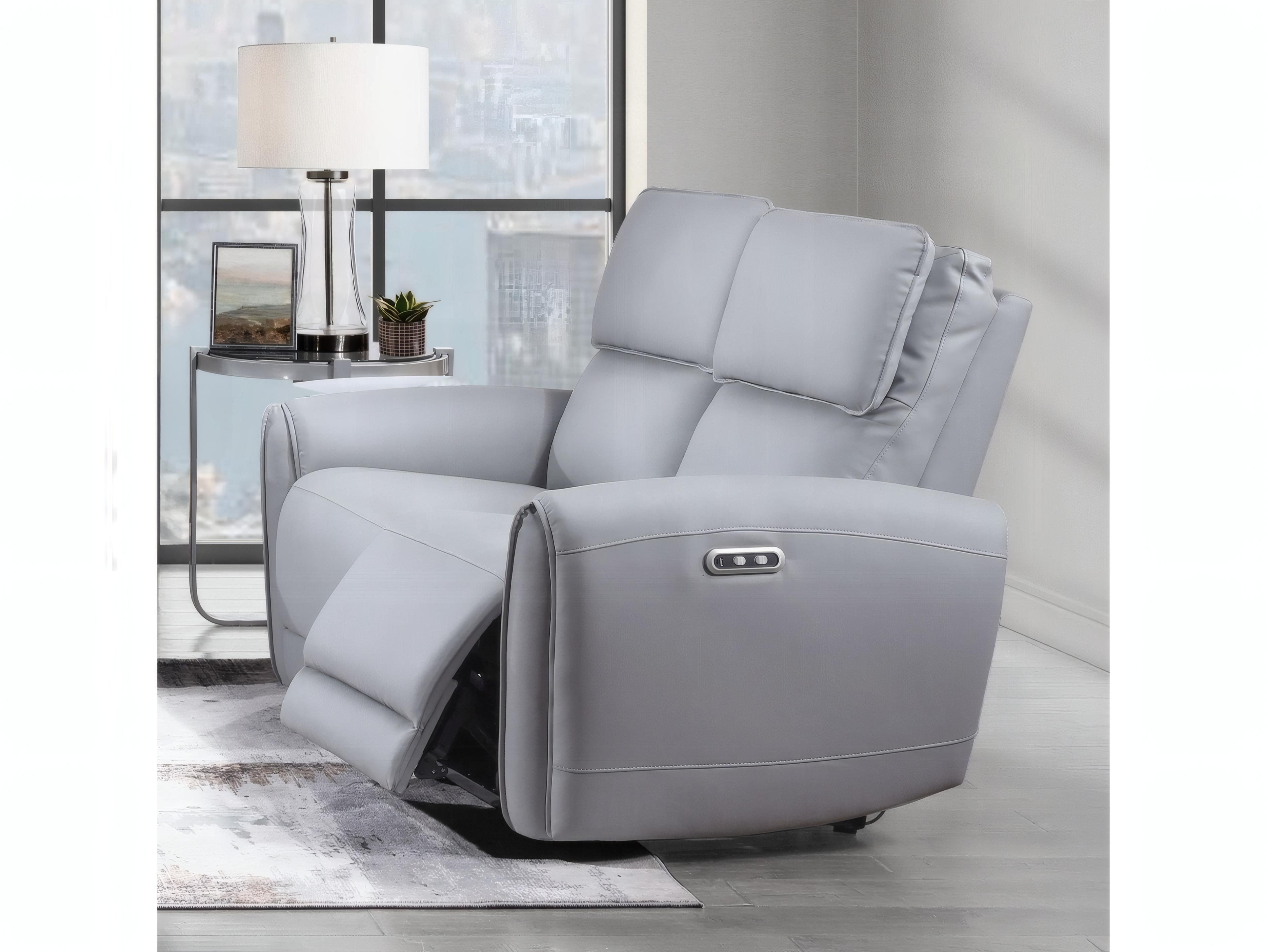 Acme Furniture Jeromie Gray Synthetic Leather Faux Loveseat