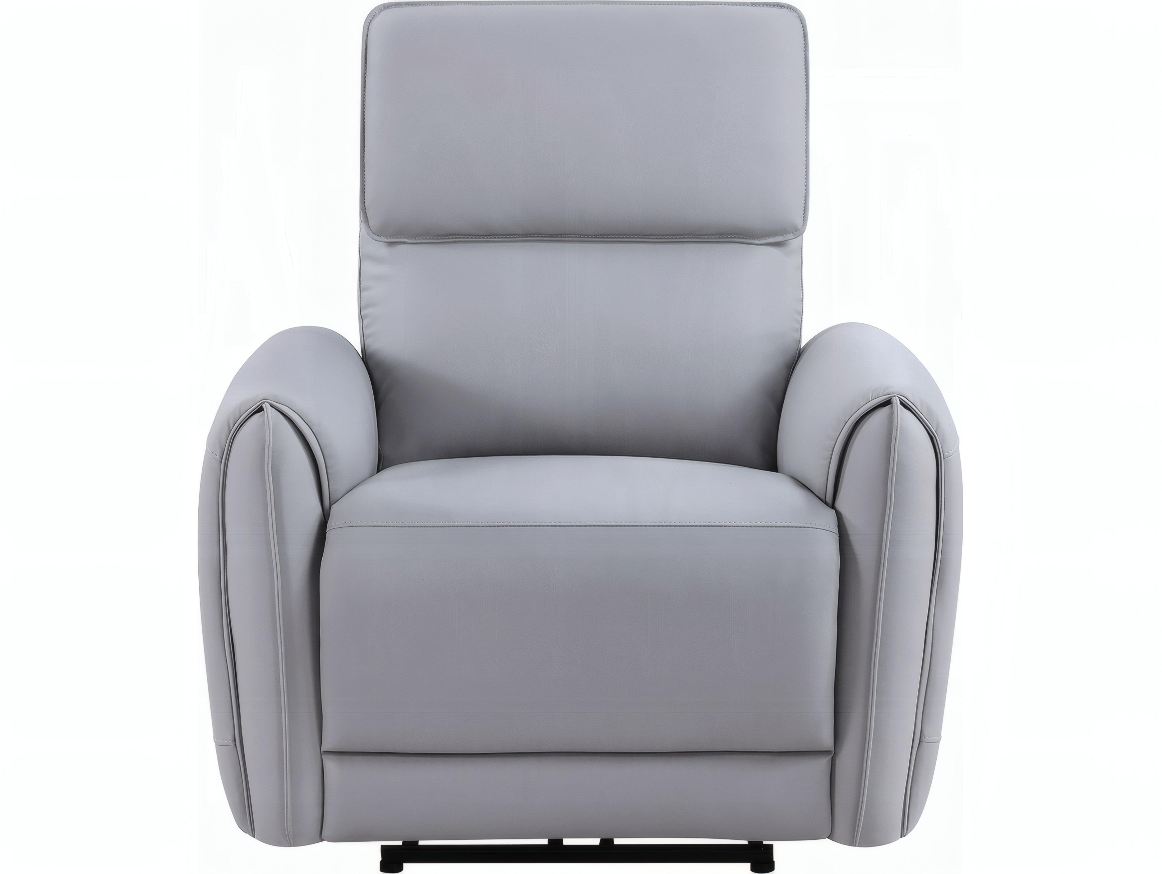 Acme Furniture Jeromie Gray Synthetic Leather Faux Recliner