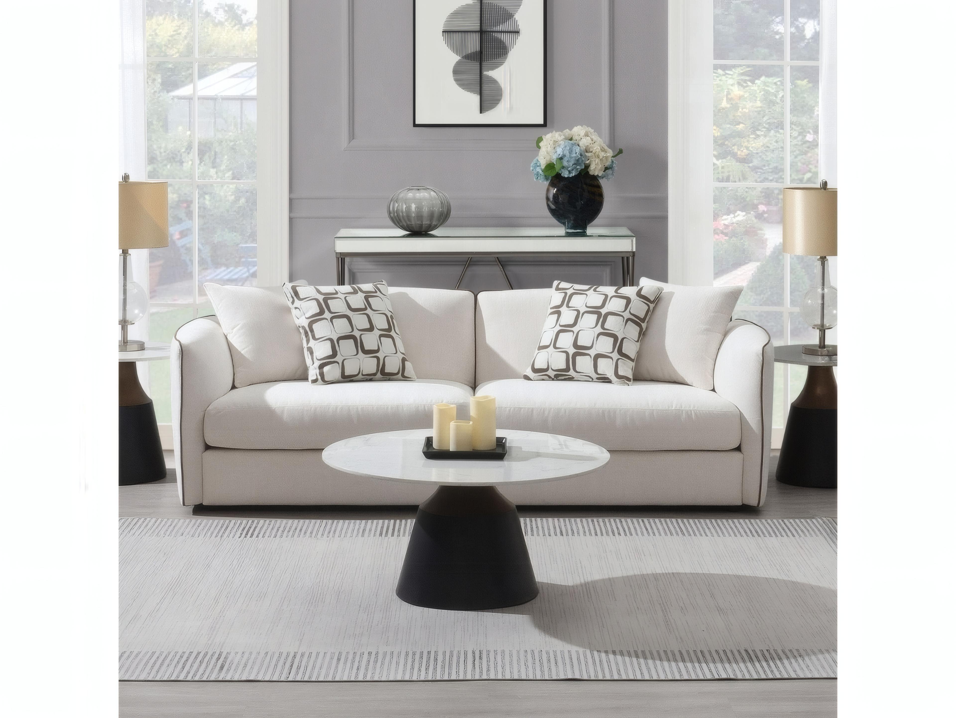 Acme Furniture Yolanda Beige Chenille Upholstered Sofa