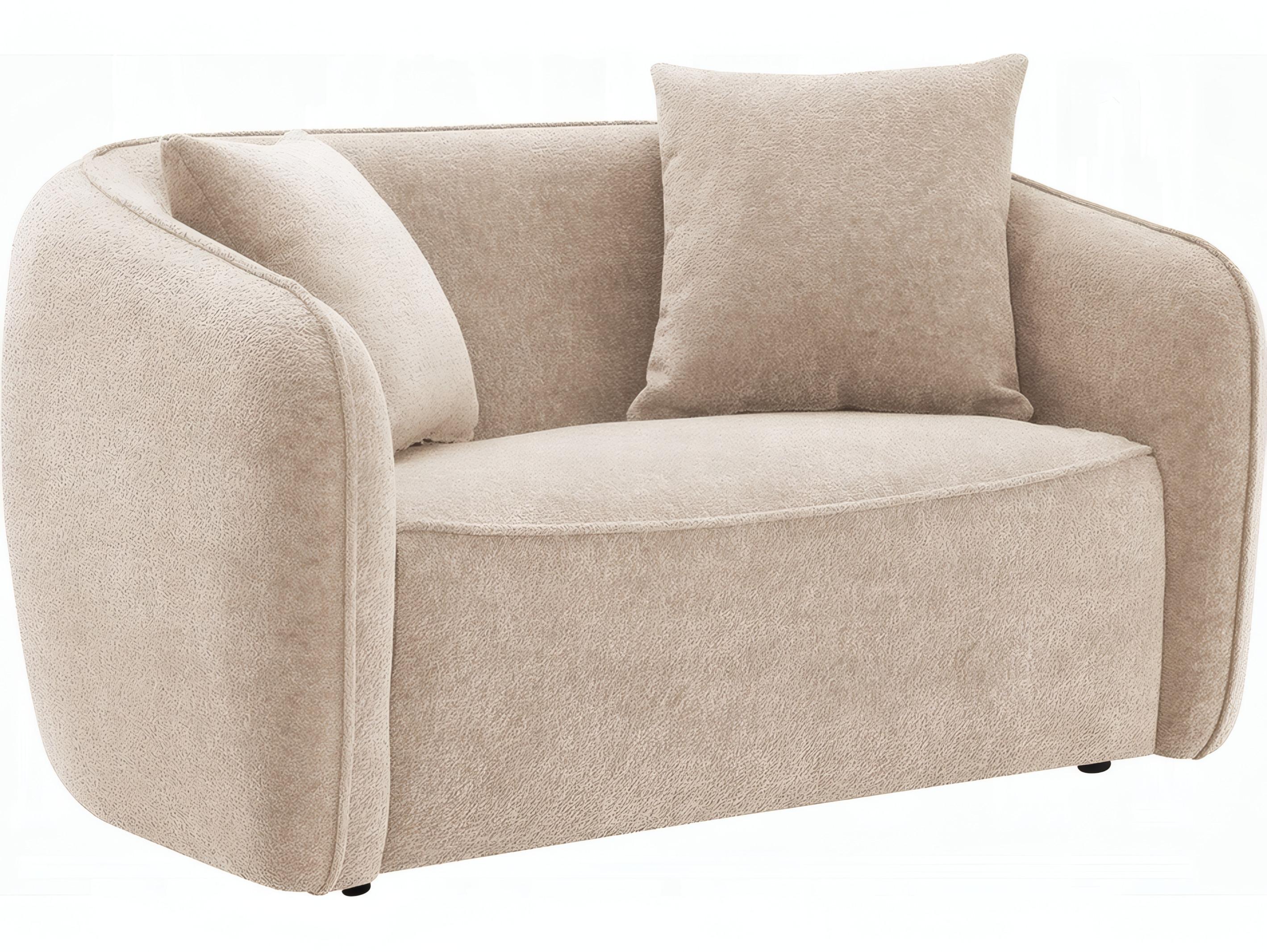 Acme Furniture Keith Beige Chenille Upholstered Loveseat