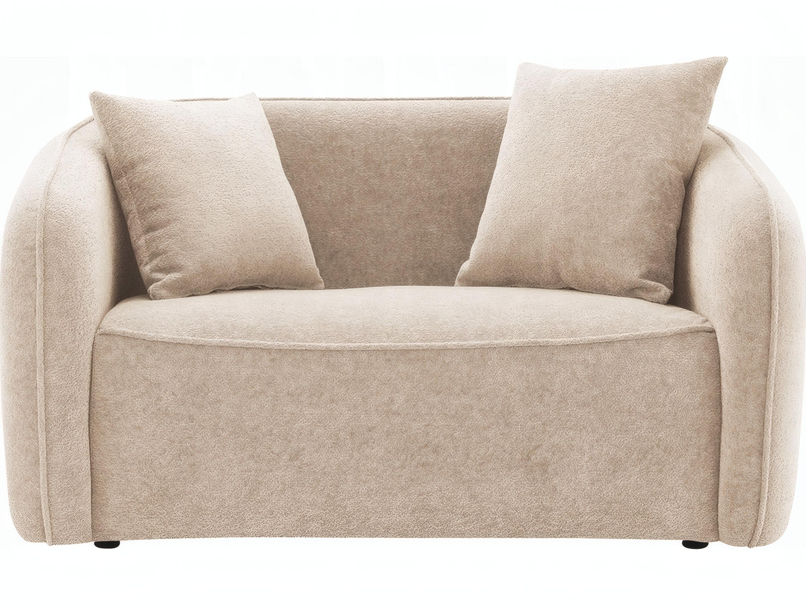 Acme Furniture Keith Beige Chenille Upholstered Loveseat