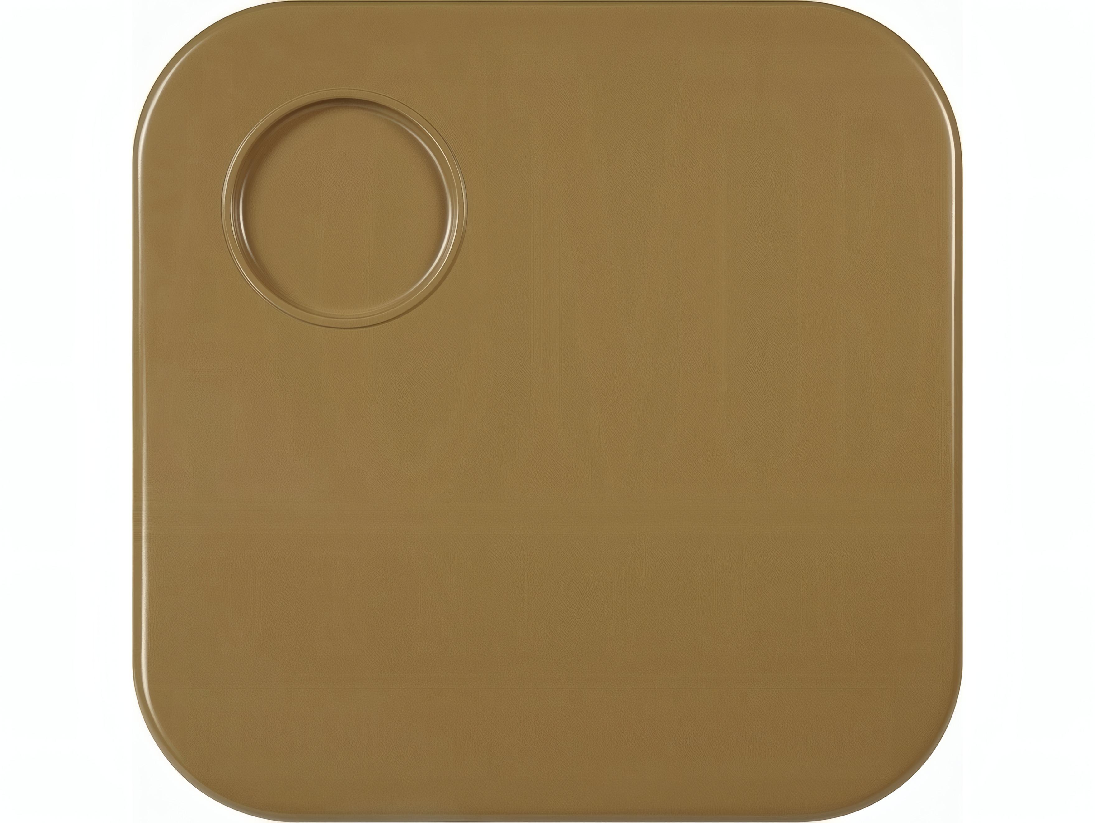 Acme Furniture Joane Square Wood Yellowish Brown Light Gray High Gloss Coffee Table