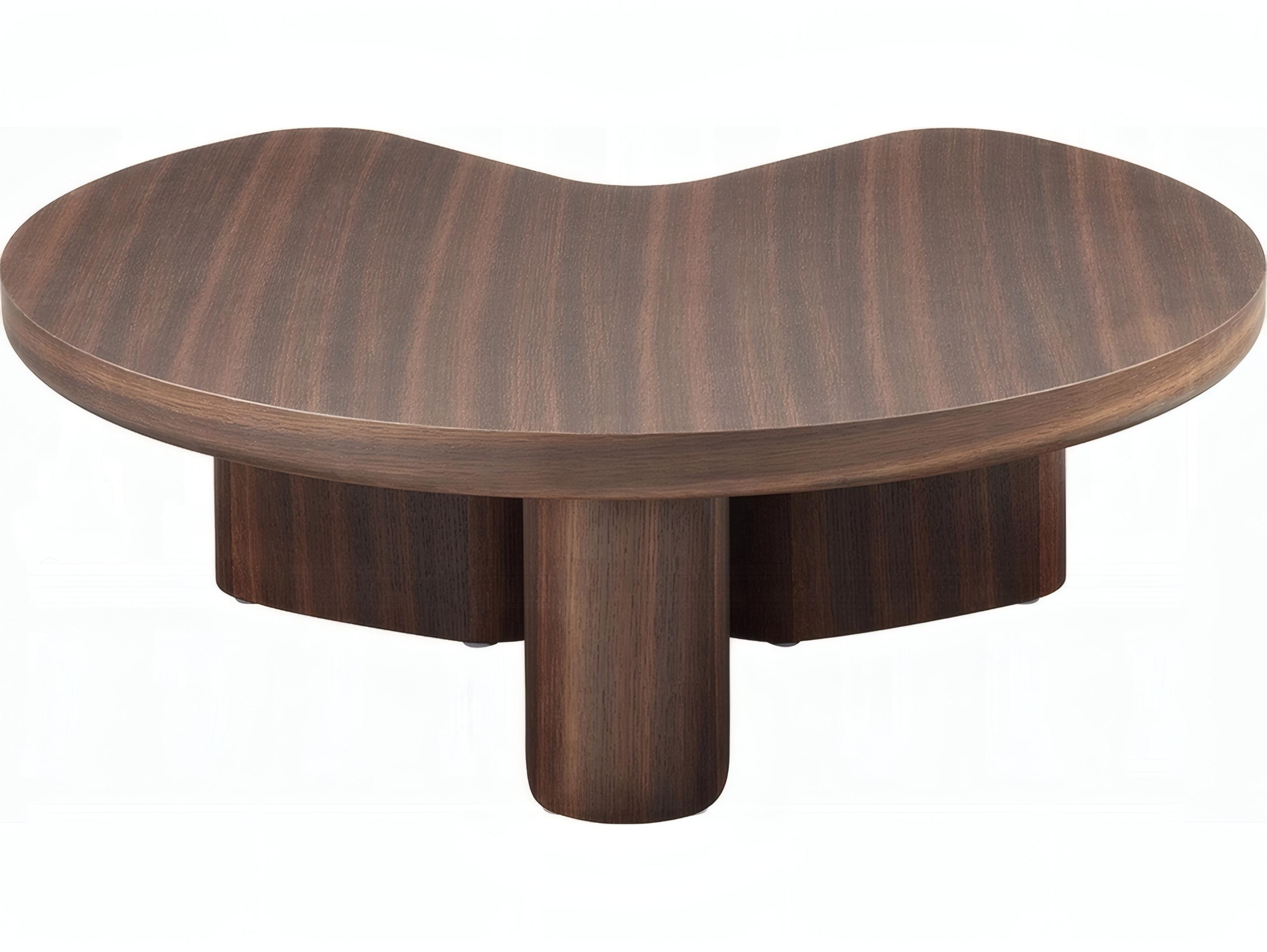 Acme Furniture Wood Smoked Oak Light Gray High Gloss Coffee Table