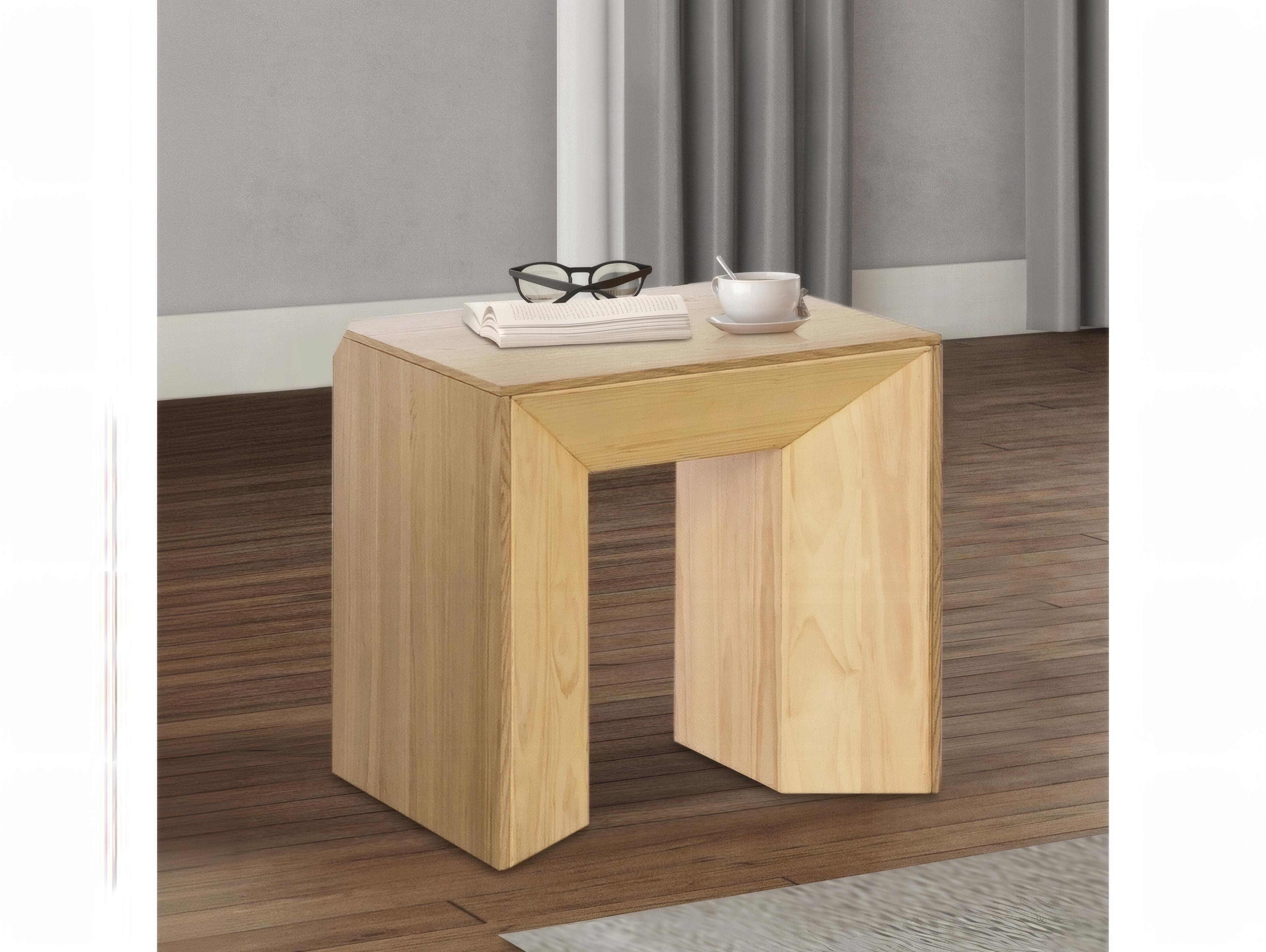 Acme Furniture Harold Square Wood Natural Oak End Table