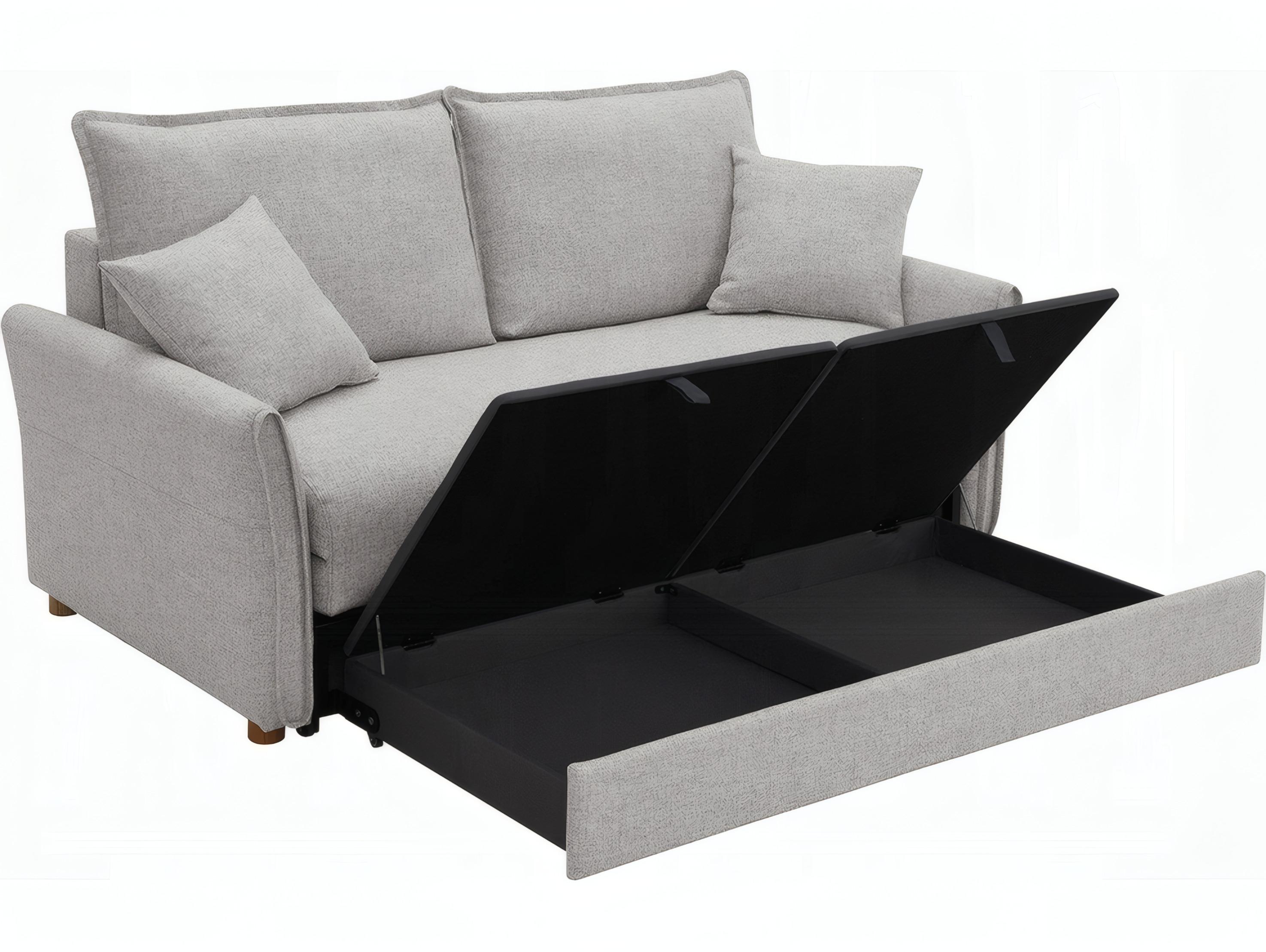 Acme Furniture Oran Gray Chenille Upholstered Sofa Bed