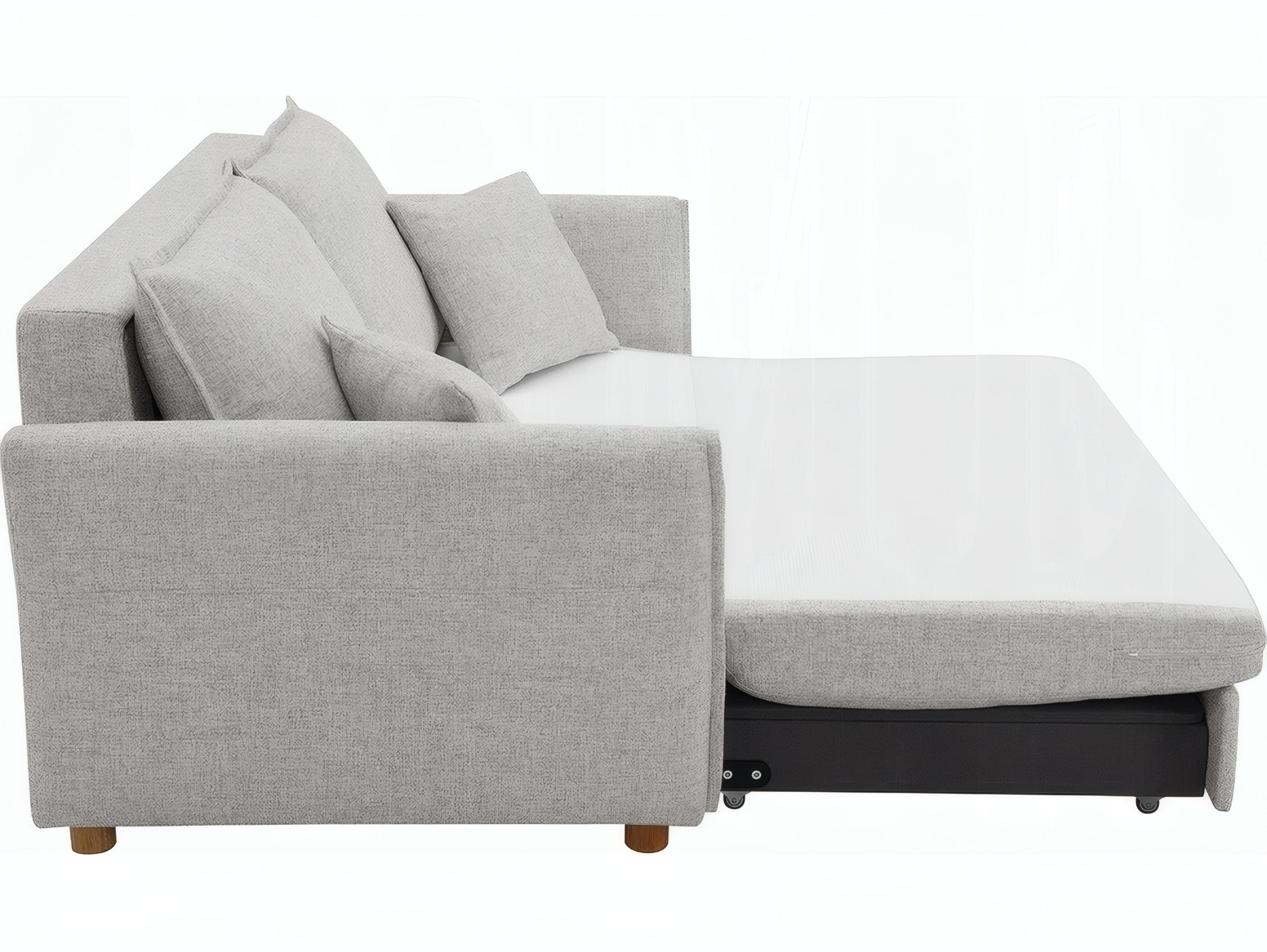 Acme Furniture Oran Gray Chenille Upholstered Sofa Bed