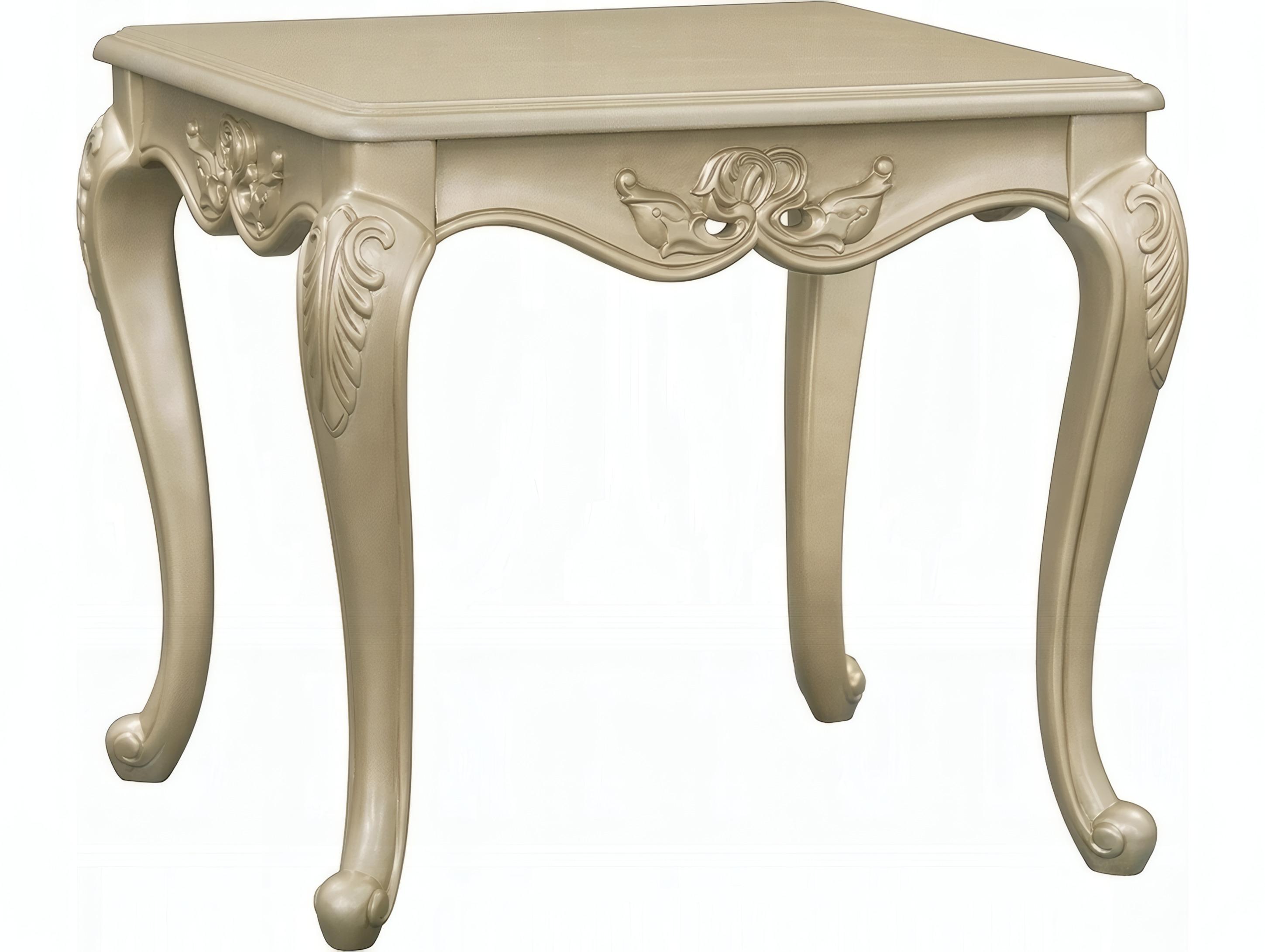 Acme Furniture Libertee Square Wood Champagne End Table