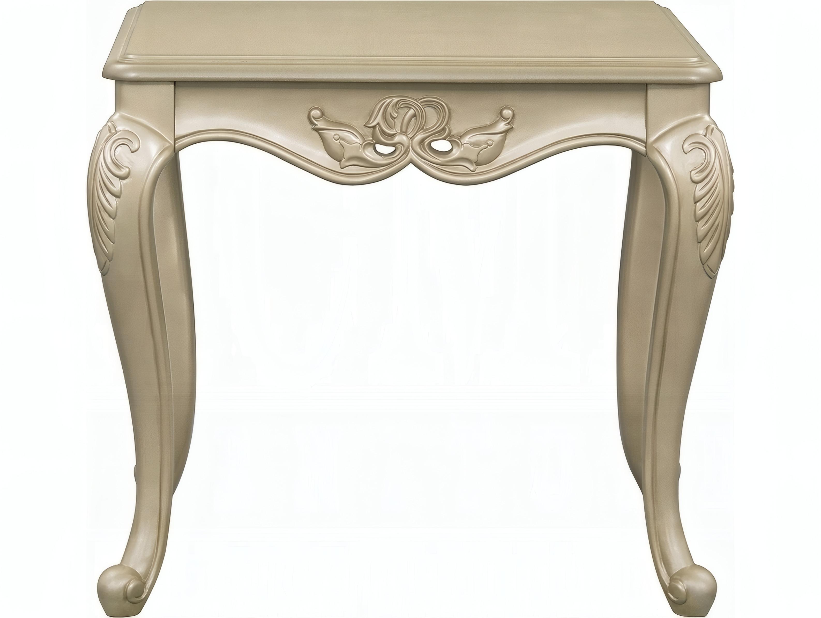 Acme Furniture Libertee Square Wood Champagne End Table
