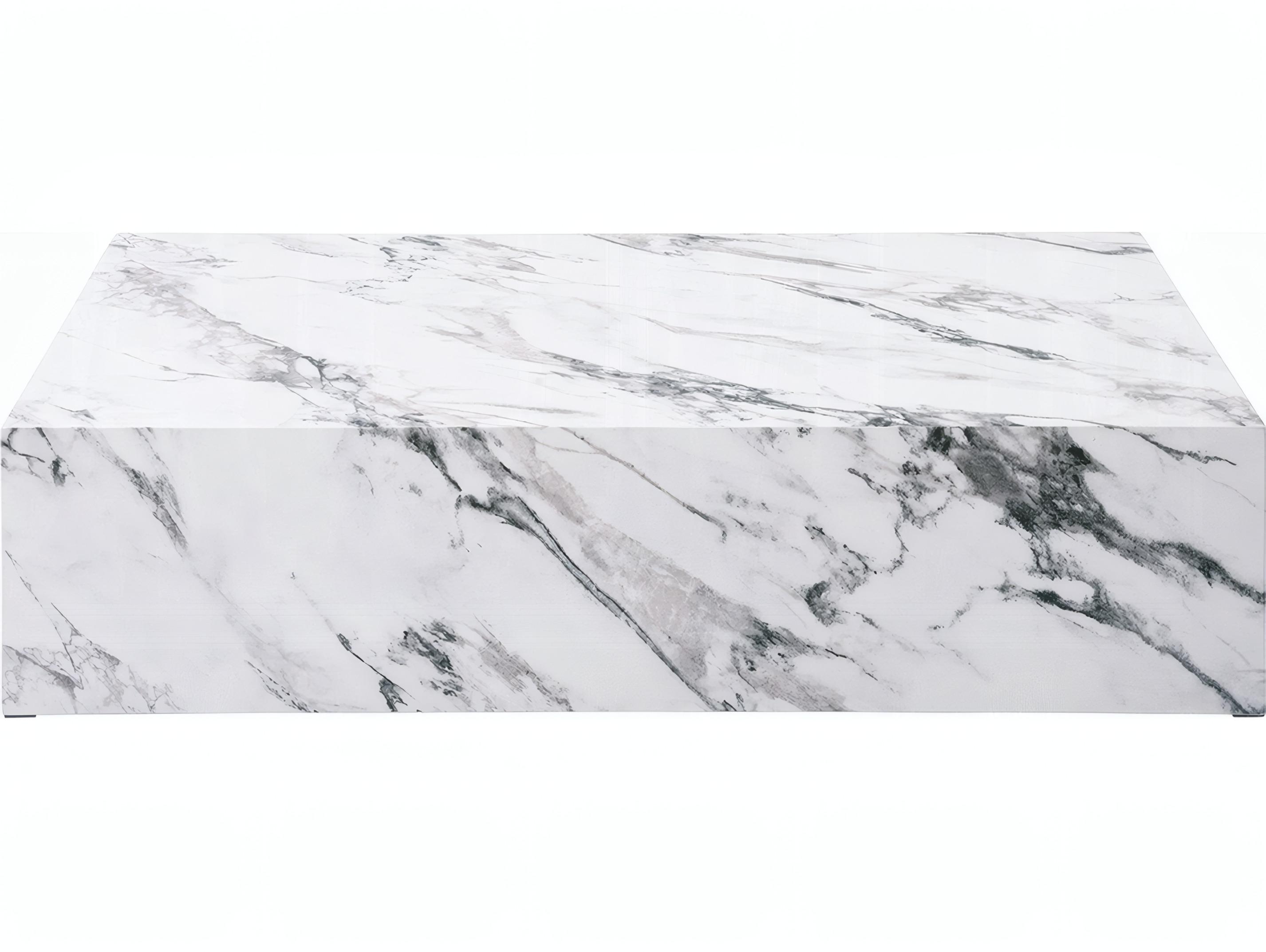 Acme Furniture Fritzy Rectangular Faux Stone Engineered Coffee Table