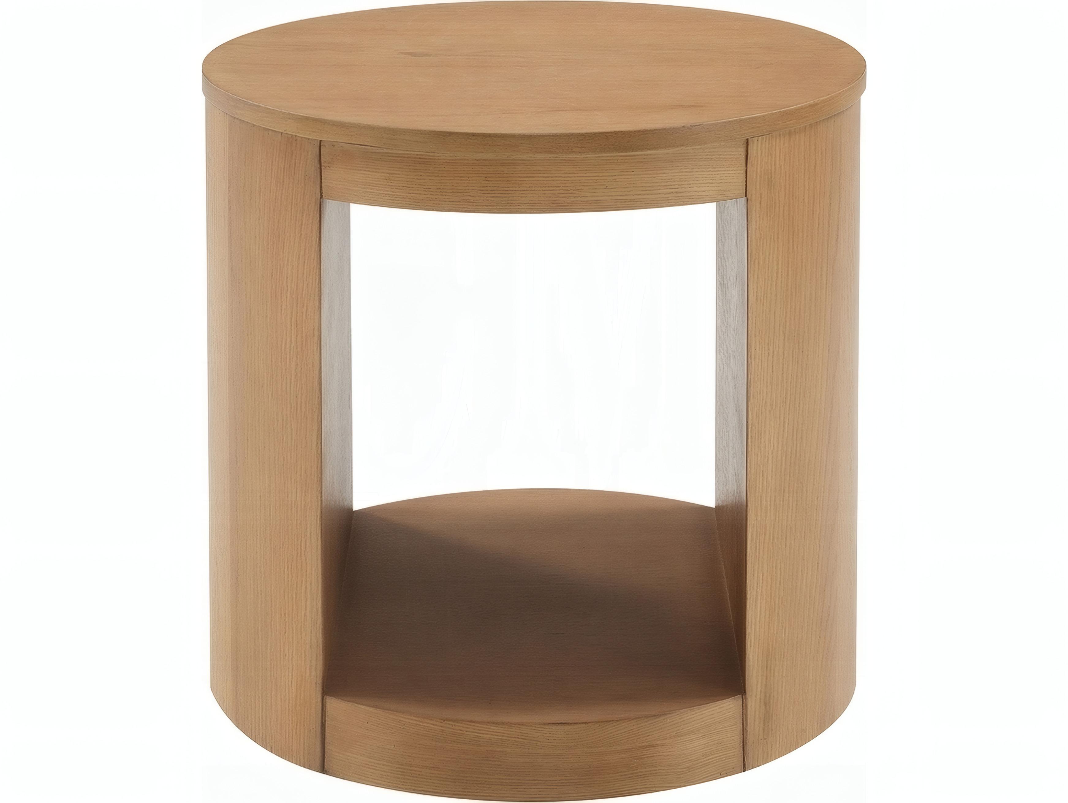 Acme Furniture Zoey Round Wood Oak End Table