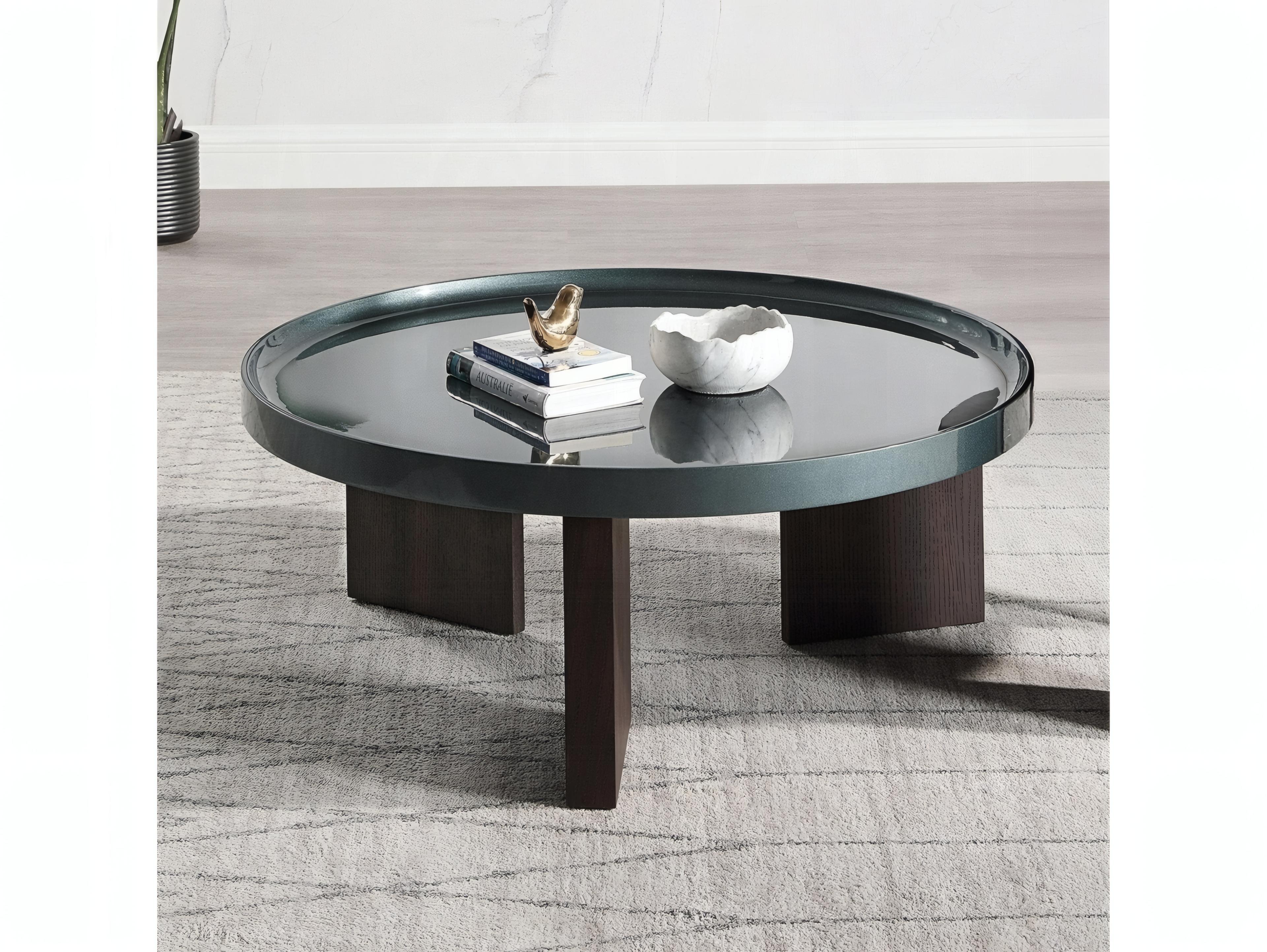 Acme Furniture Lakita Round Wood Coffee Table