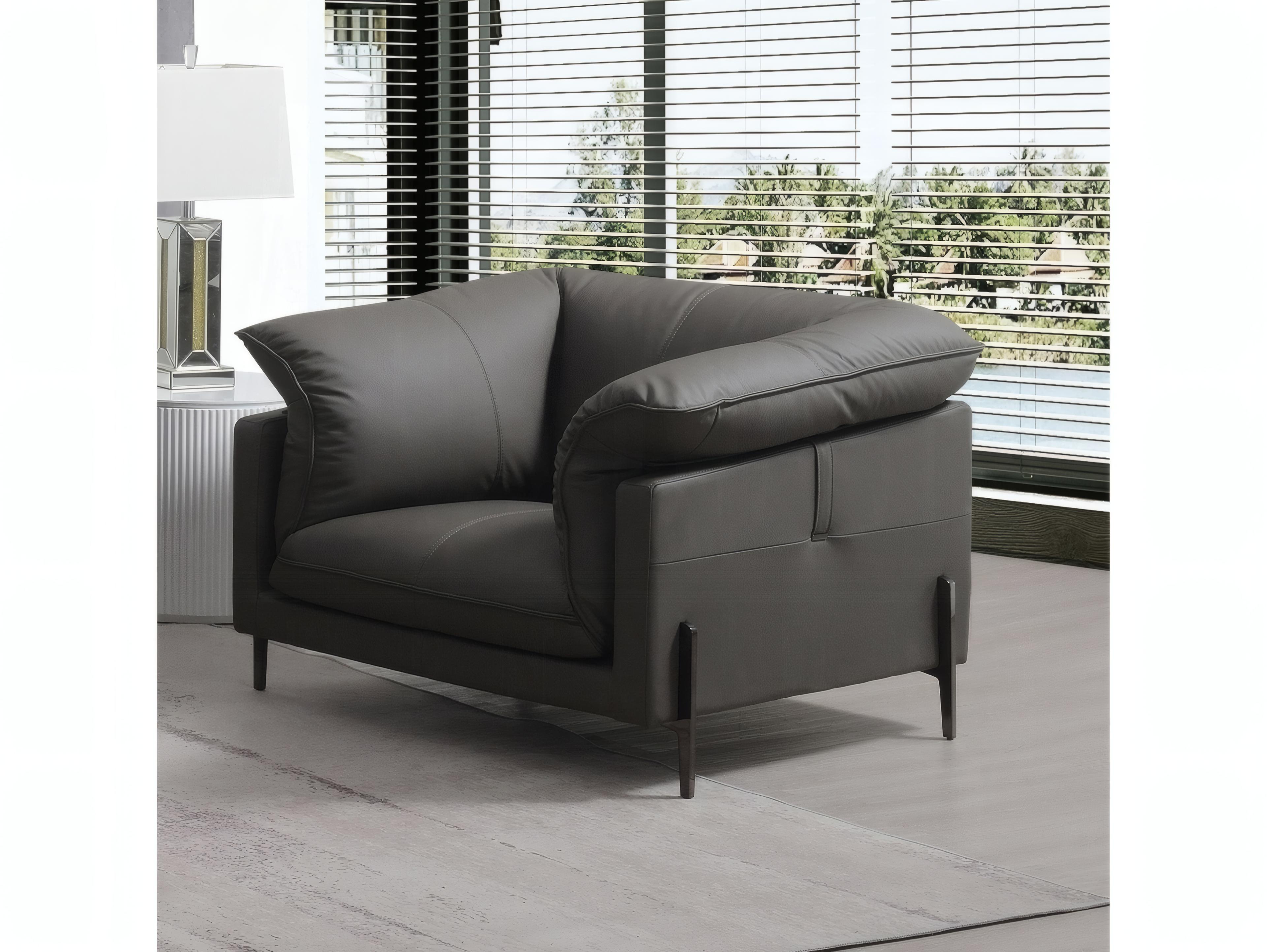 Acme Furniture Tadi Black Leather Accent Chair