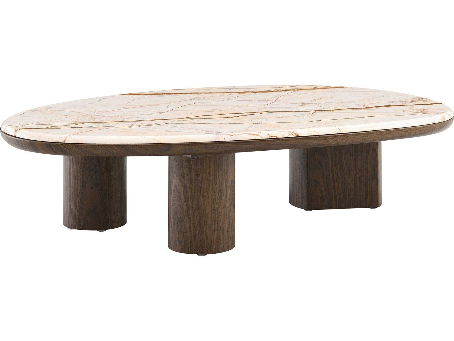 Acme Furniture Haidar Natural Marble Brown Coffee Table