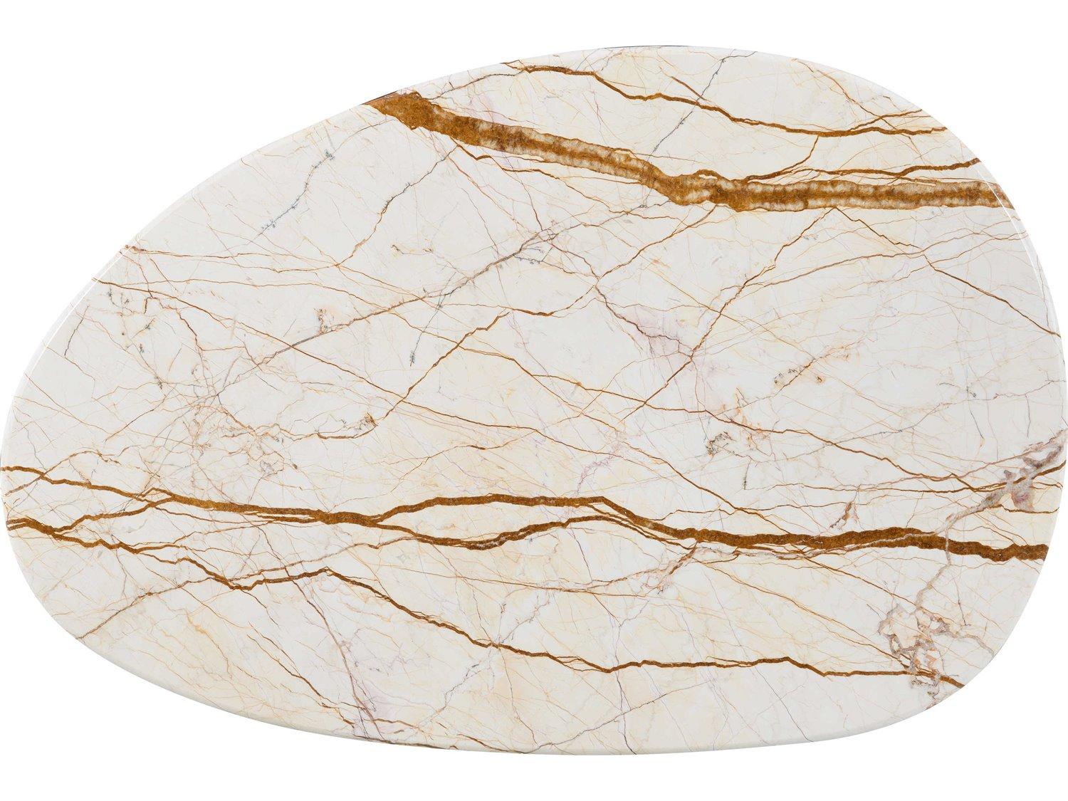 Acme Furniture Haidar Natural Marble Brown Coffee Table