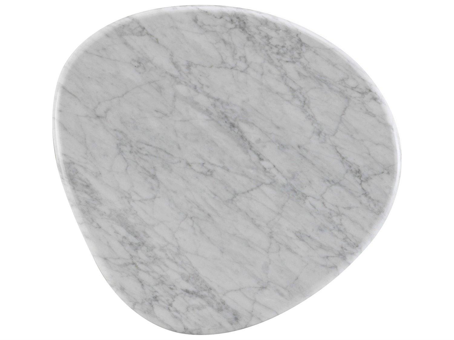 Acme Furniture Haidar Natural Marble Brown End Table