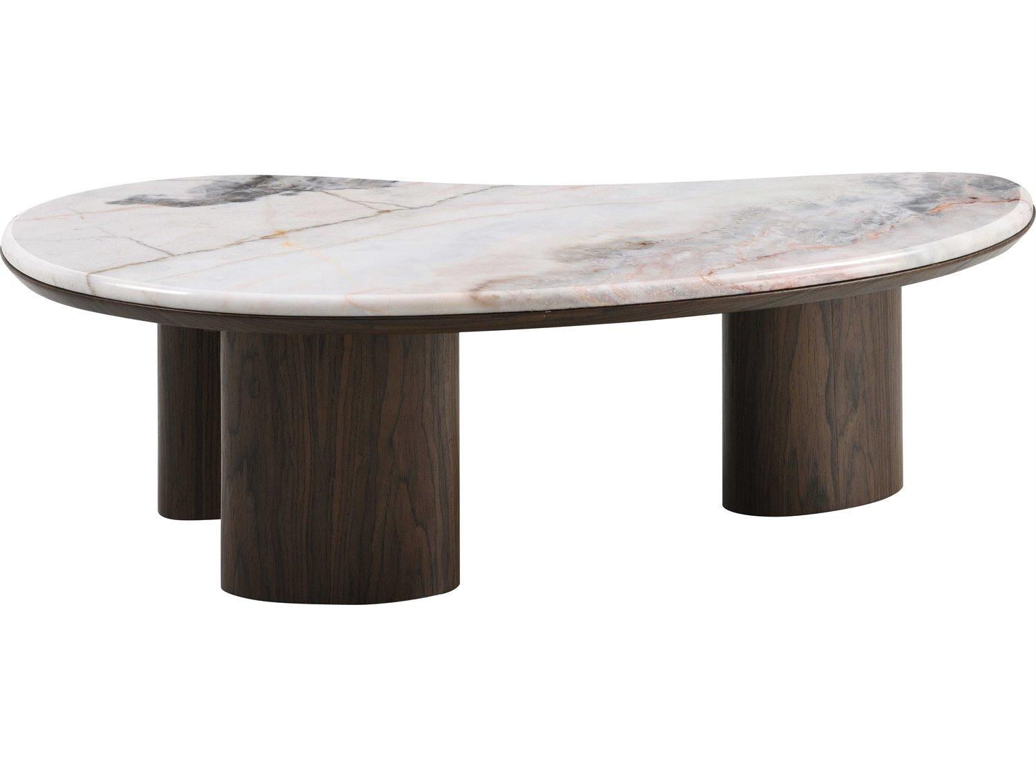 Acme Furniture Hanale Natural Marble Brown Coffee Table