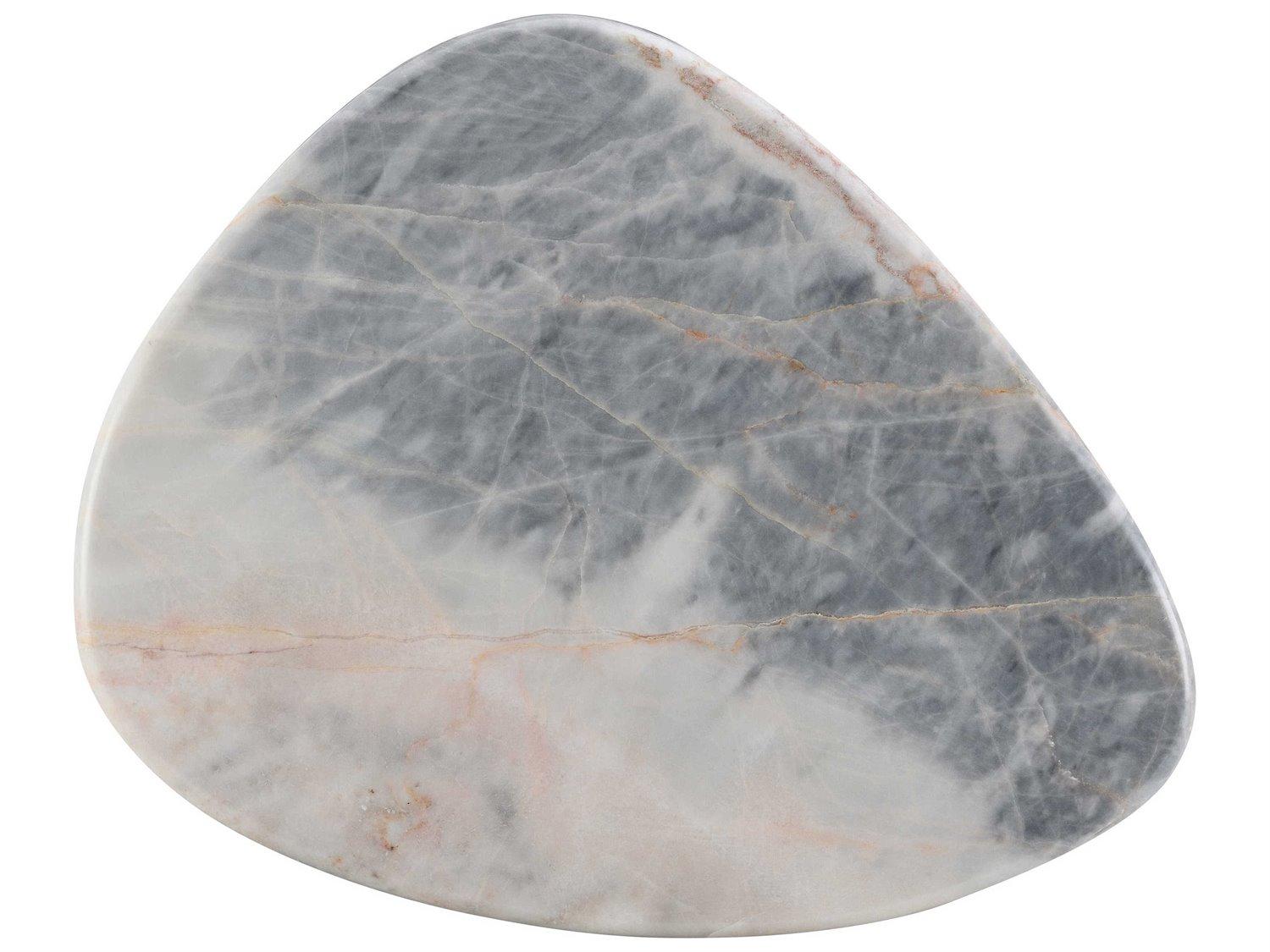 Acme Furniture Hanale Natural Marble Brown End Table