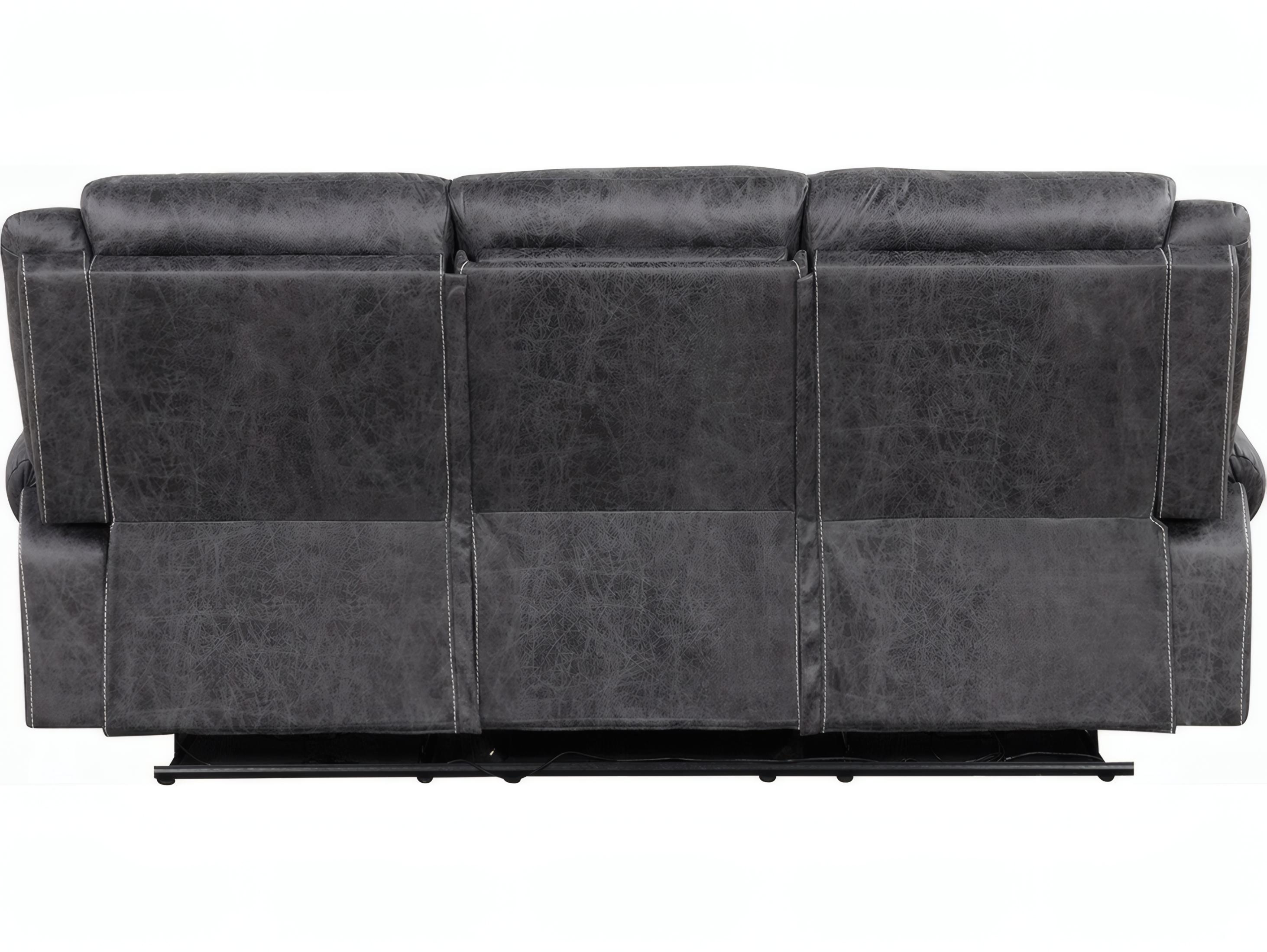 Acme Furniture Zubaida Dark Gray Polish Microfiber Velvet Upholstered Sofa