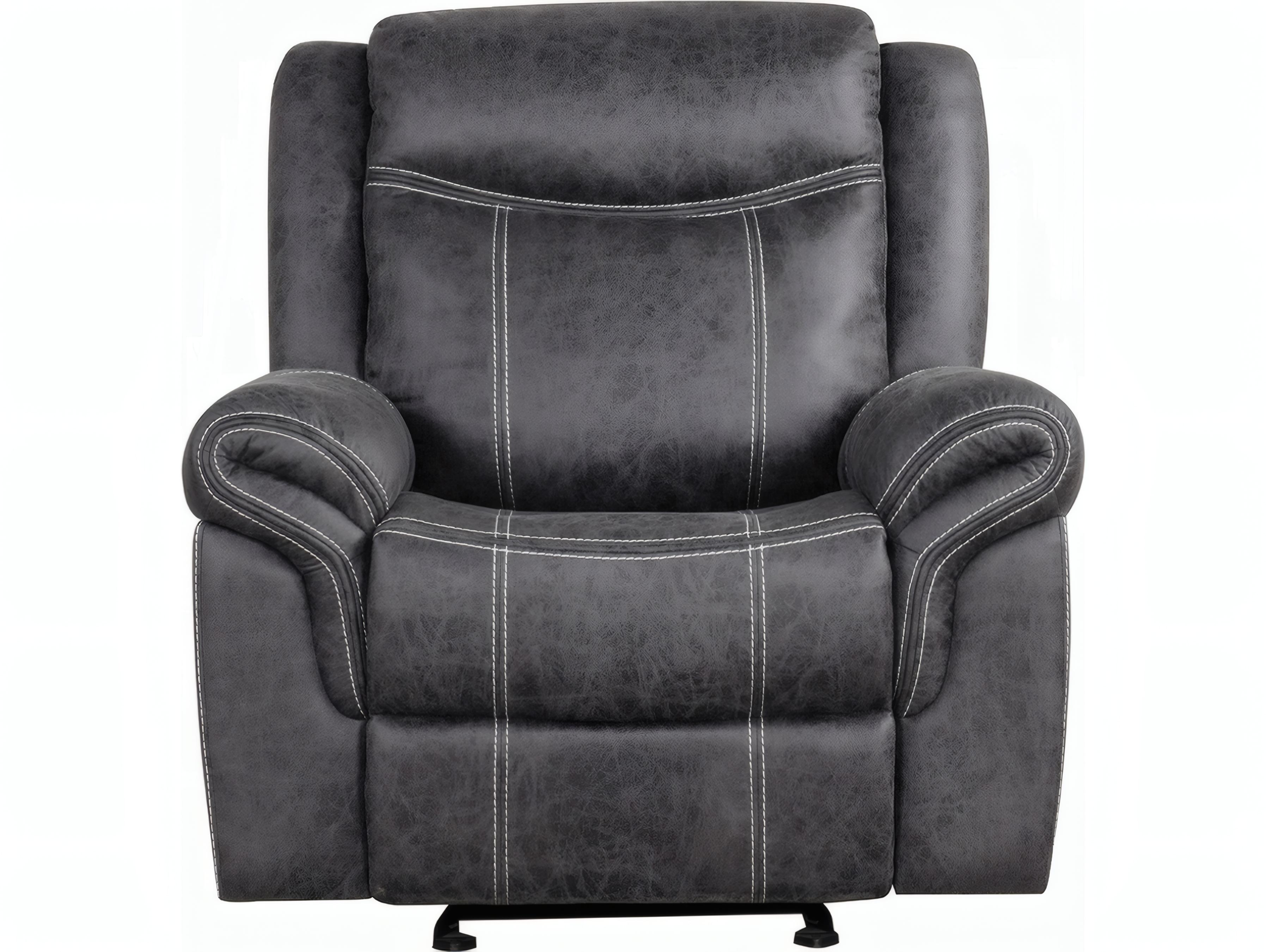 Acme Furniture Zubaida Dark Gray Polish Microfiber Upholstered Recliner