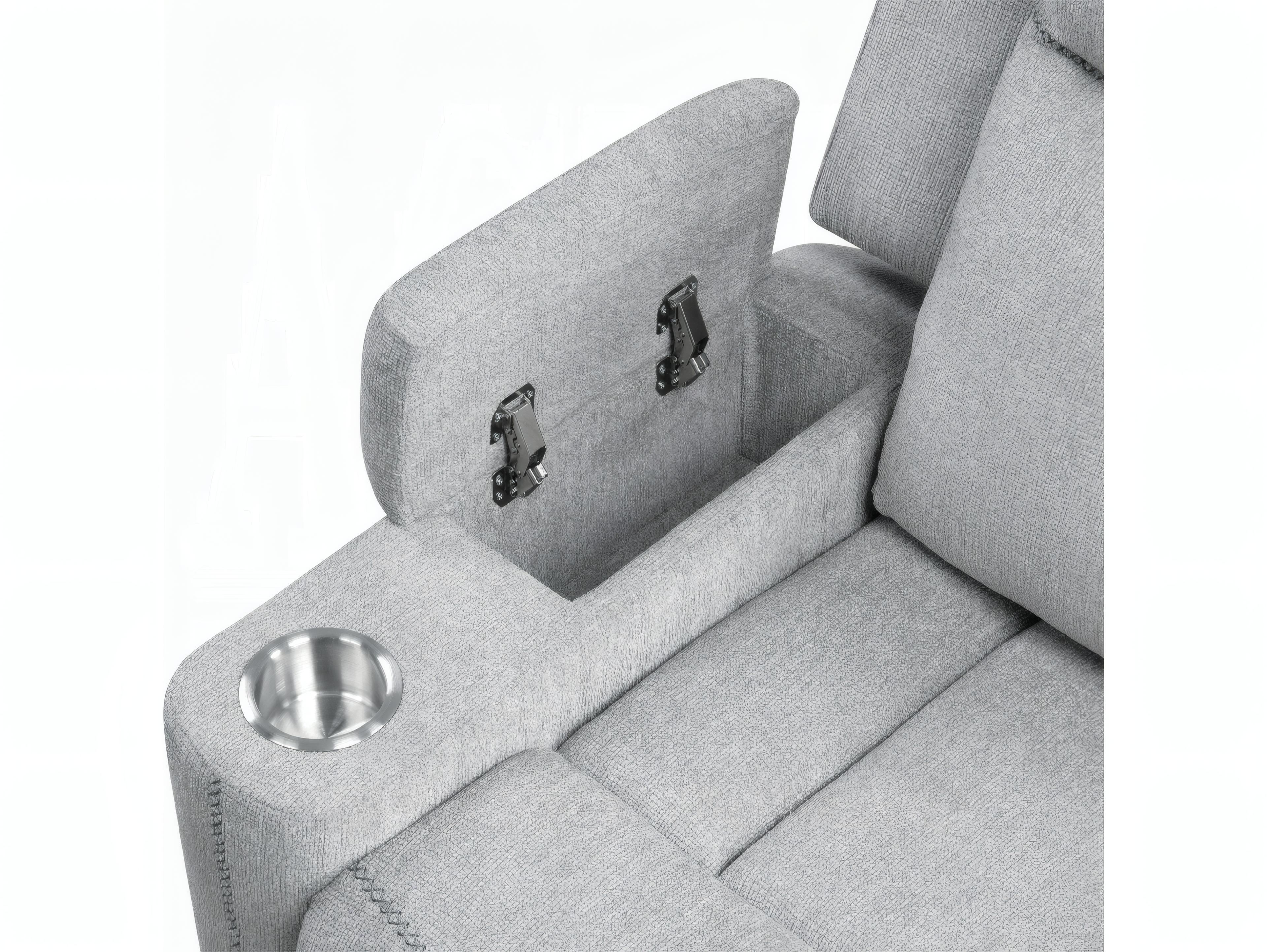 Acme Furniture Galya Light Gray Chenille Upholstered Sofa