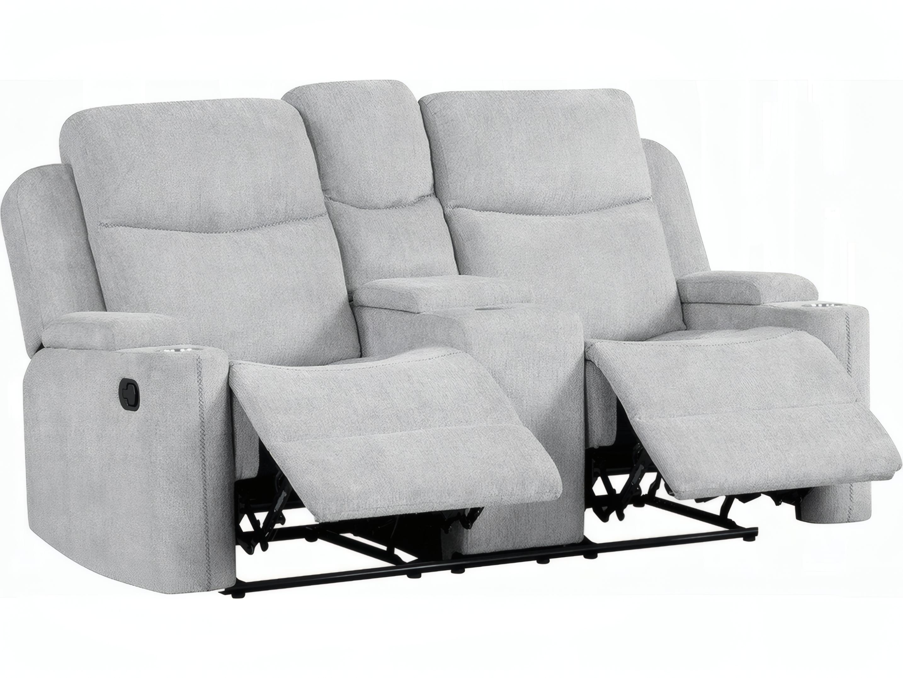 Acme Furniture Galya Light Gray Chenille Upholstered Loveseat