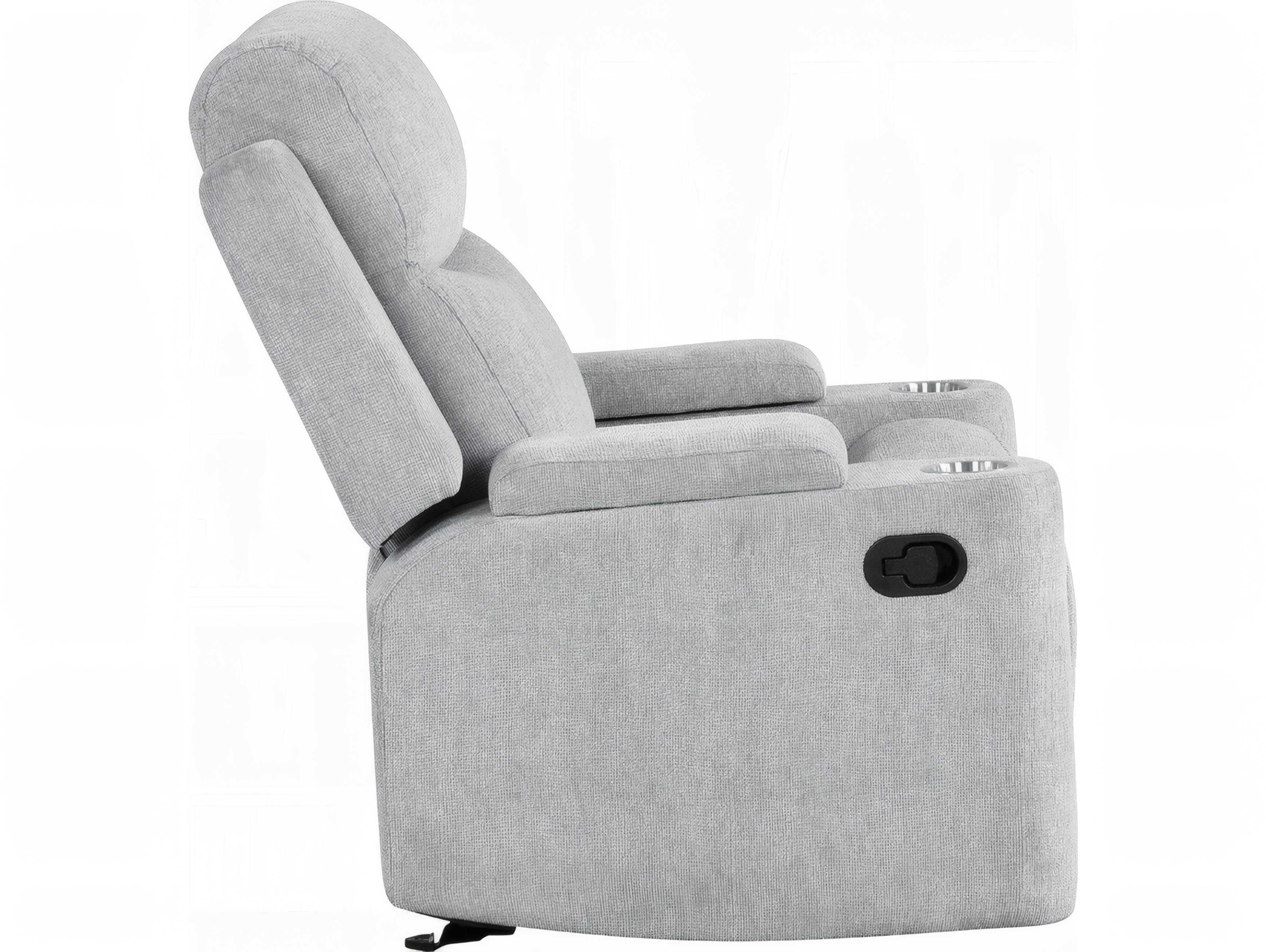 Acme Furniture Galya Light Gray Chenille Upholstered Recliner