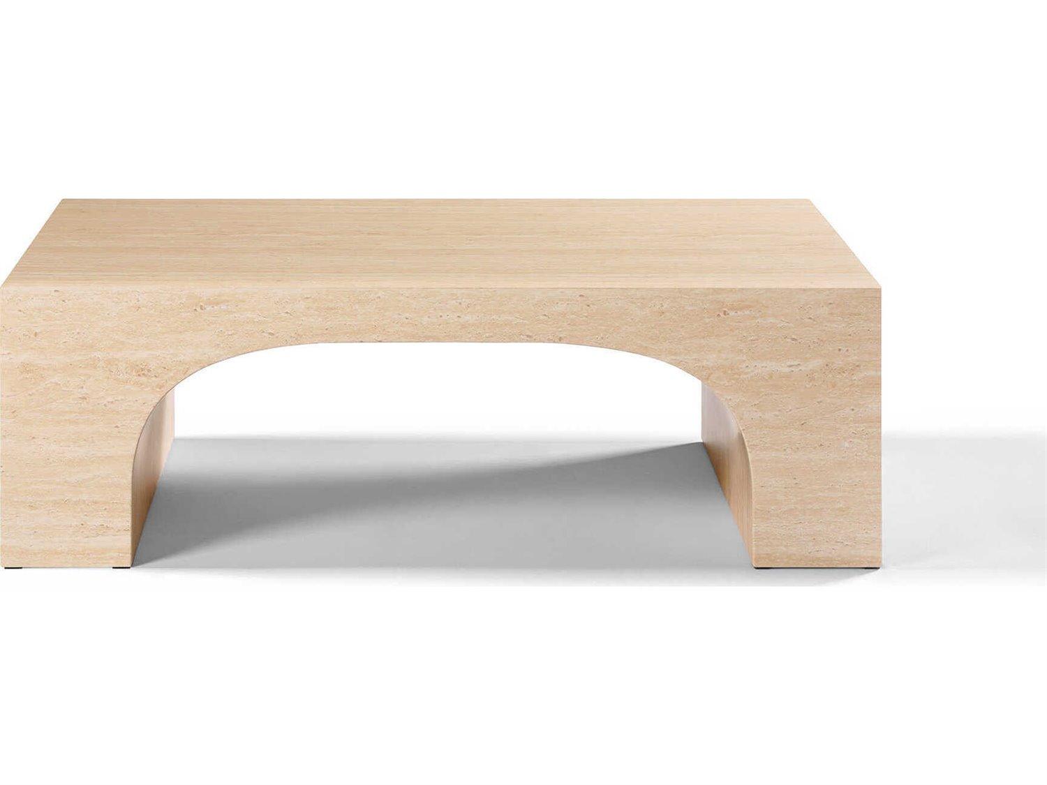 Acme Furniture Inca Rectangular Travertine Stone Coffee Table