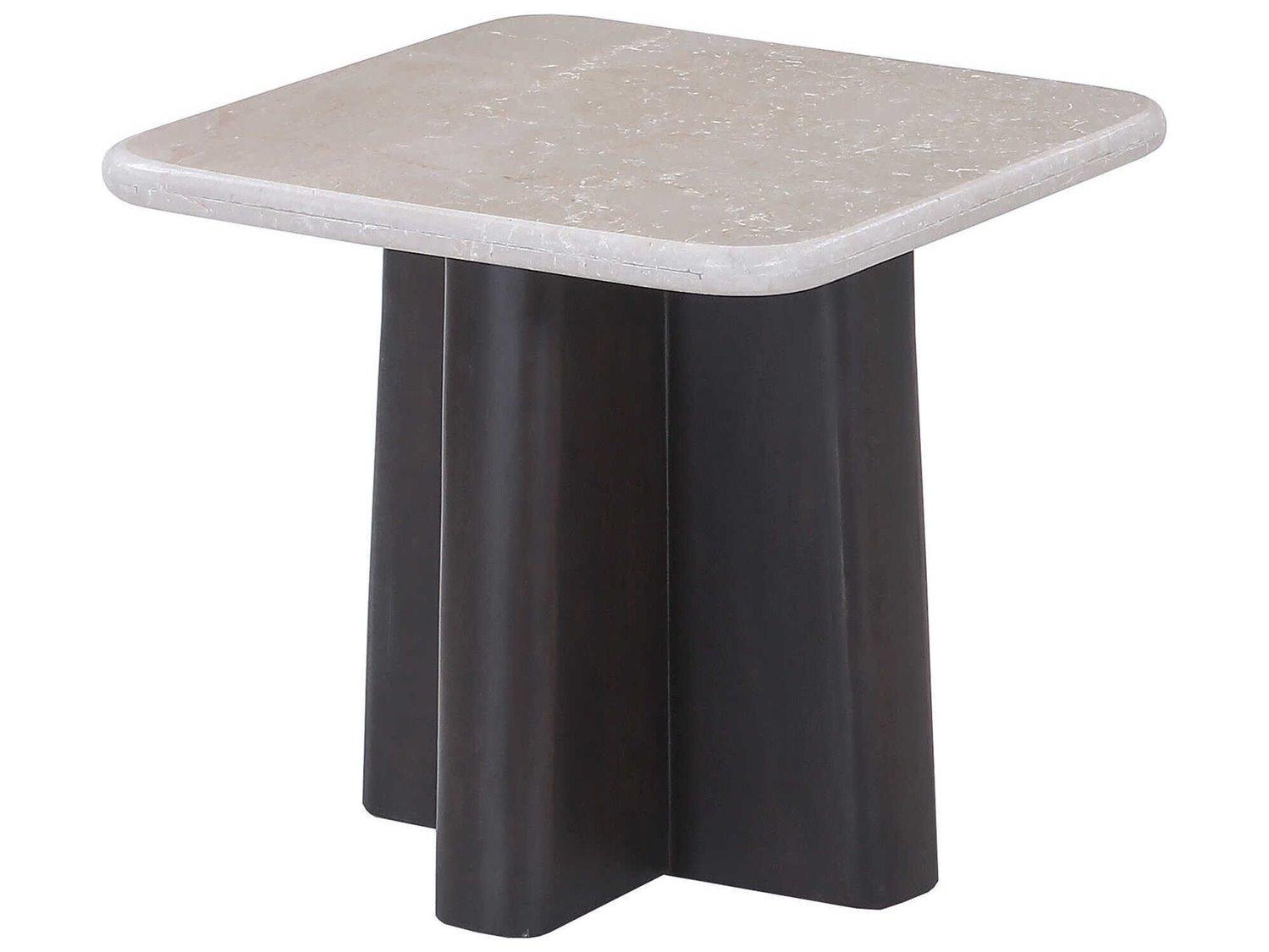 Acme Furniture Jacory Square Bottocino Marble Top Espresso End Table