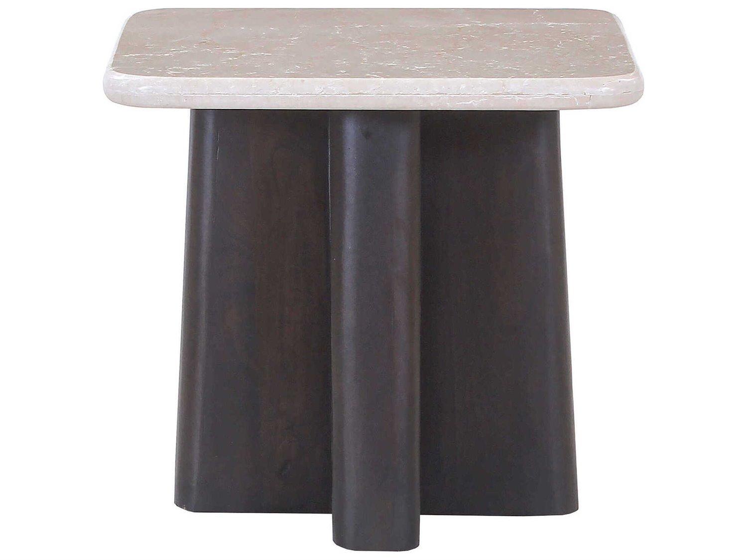 Acme Furniture Jacory Square Bottocino Marble Top Espresso End Table