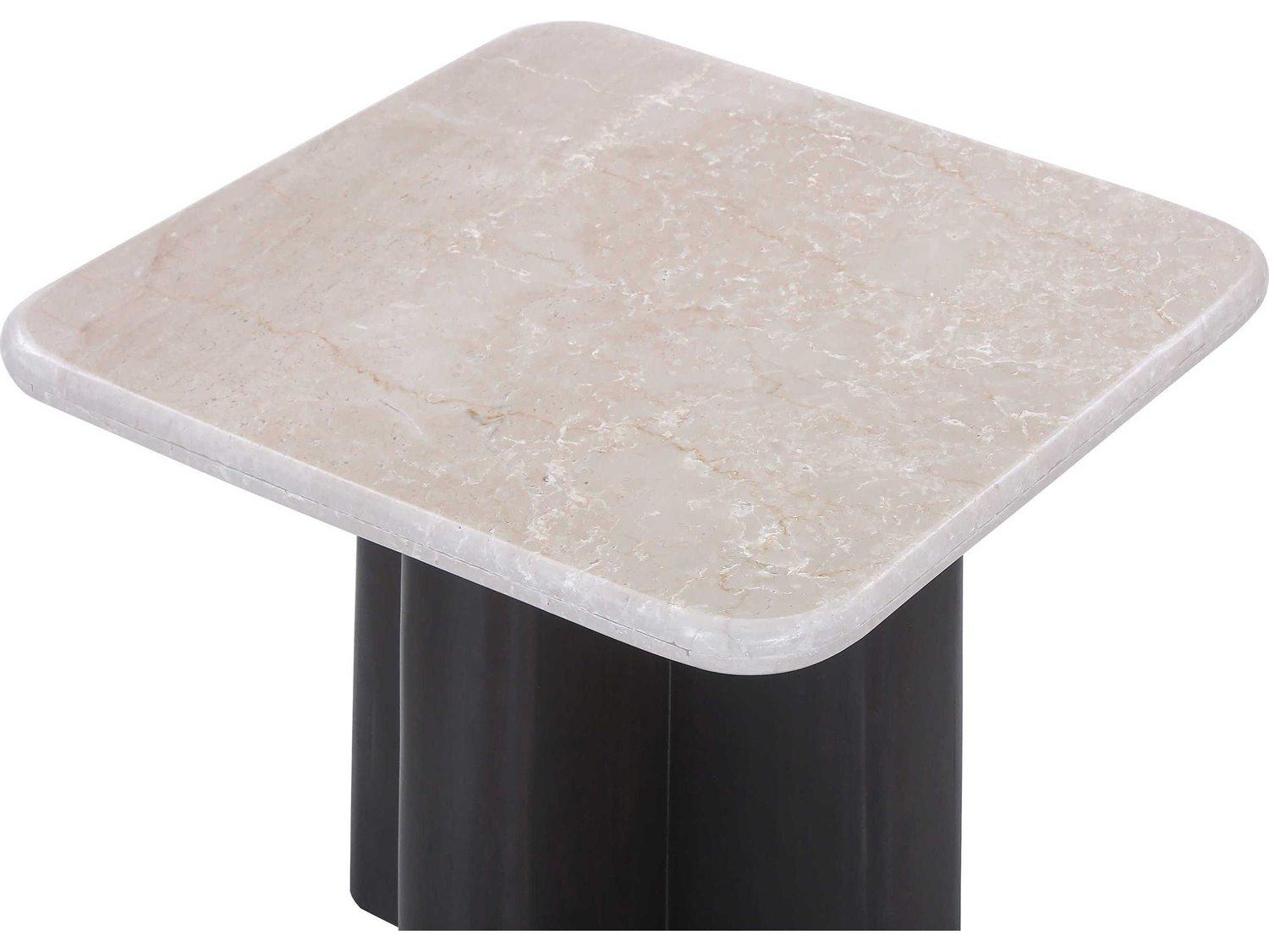 Acme Furniture Jacory Square Bottocino Marble Top Espresso End Table