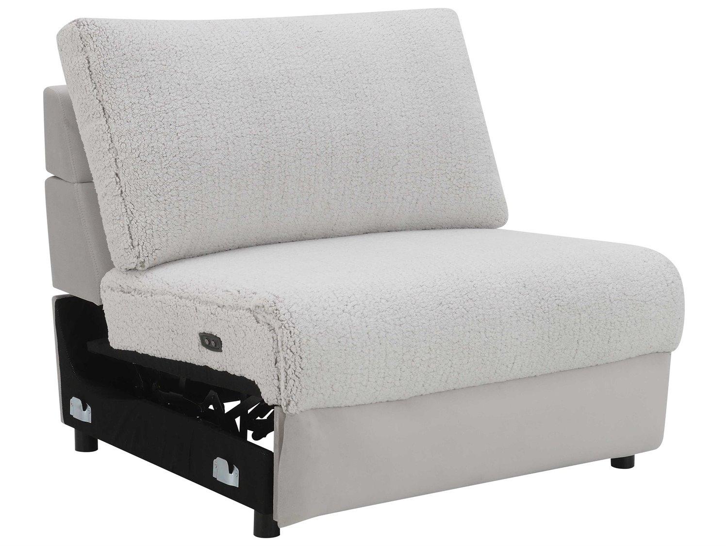 Acme Furniture Tarrance Graysherpa Velvet Upholstered Recliner